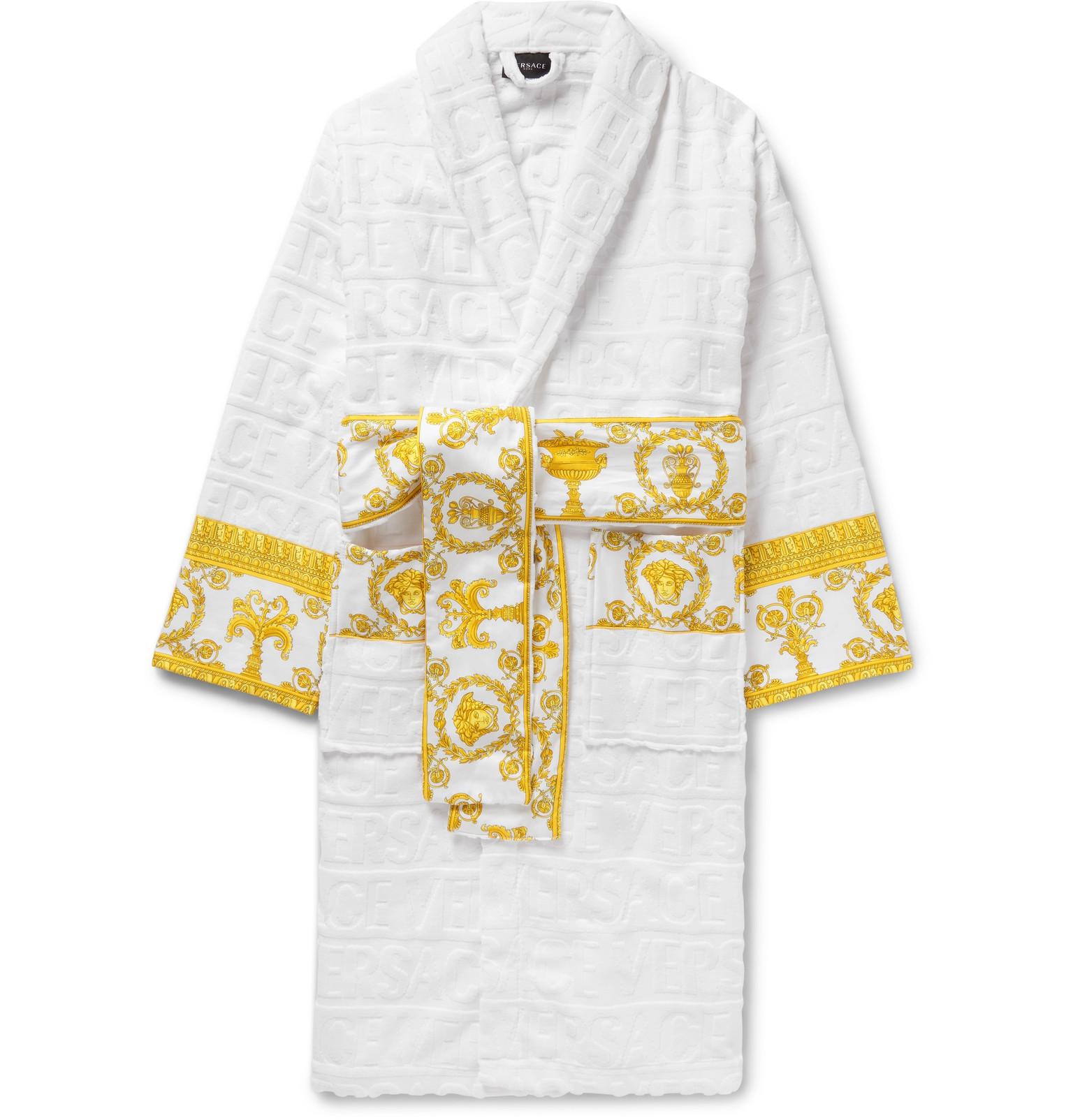 versace bathrobe white