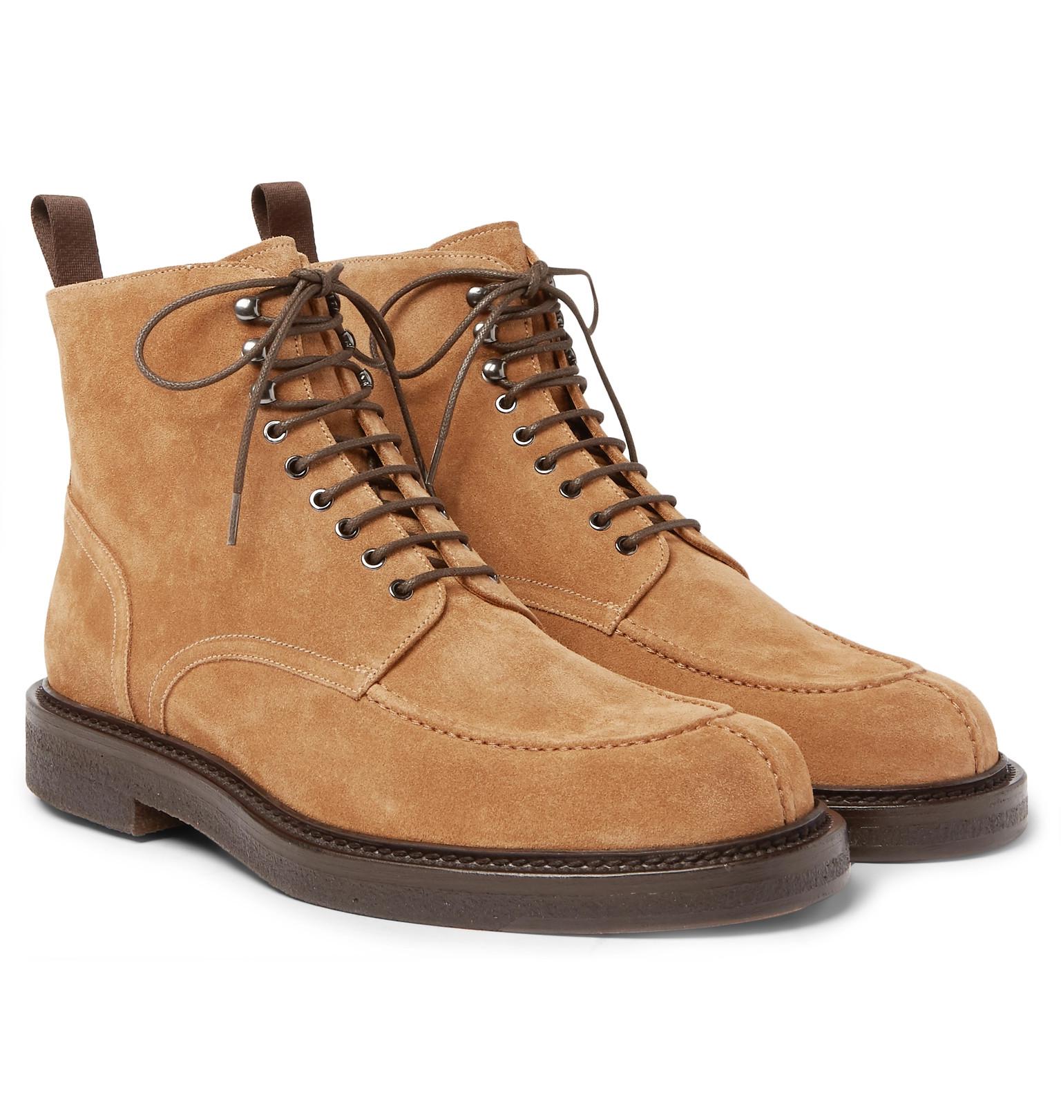 light suede boots