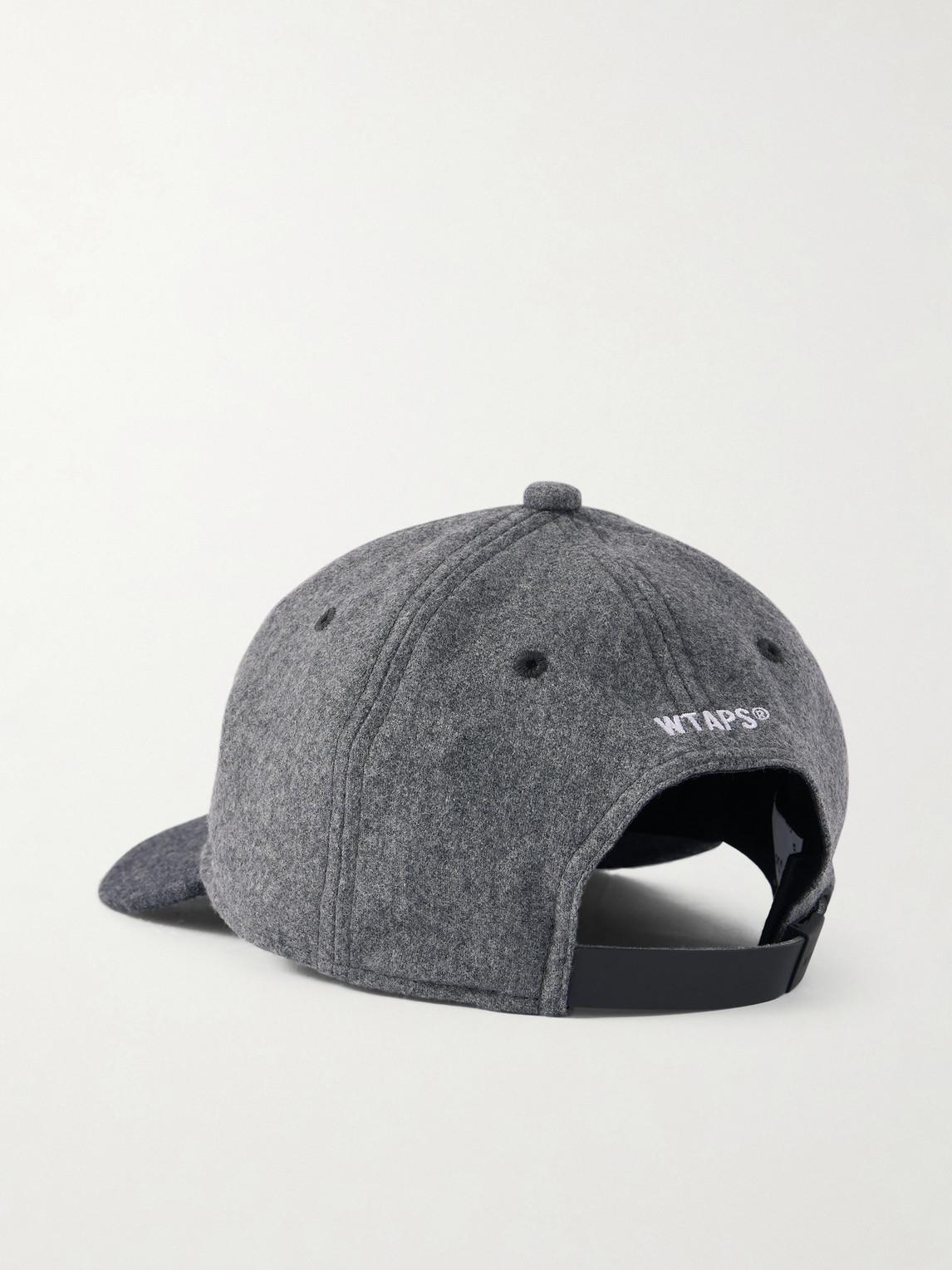 WTAPS Logo-embroidered Wool-blend Flannel Baseball Cap in Blue for