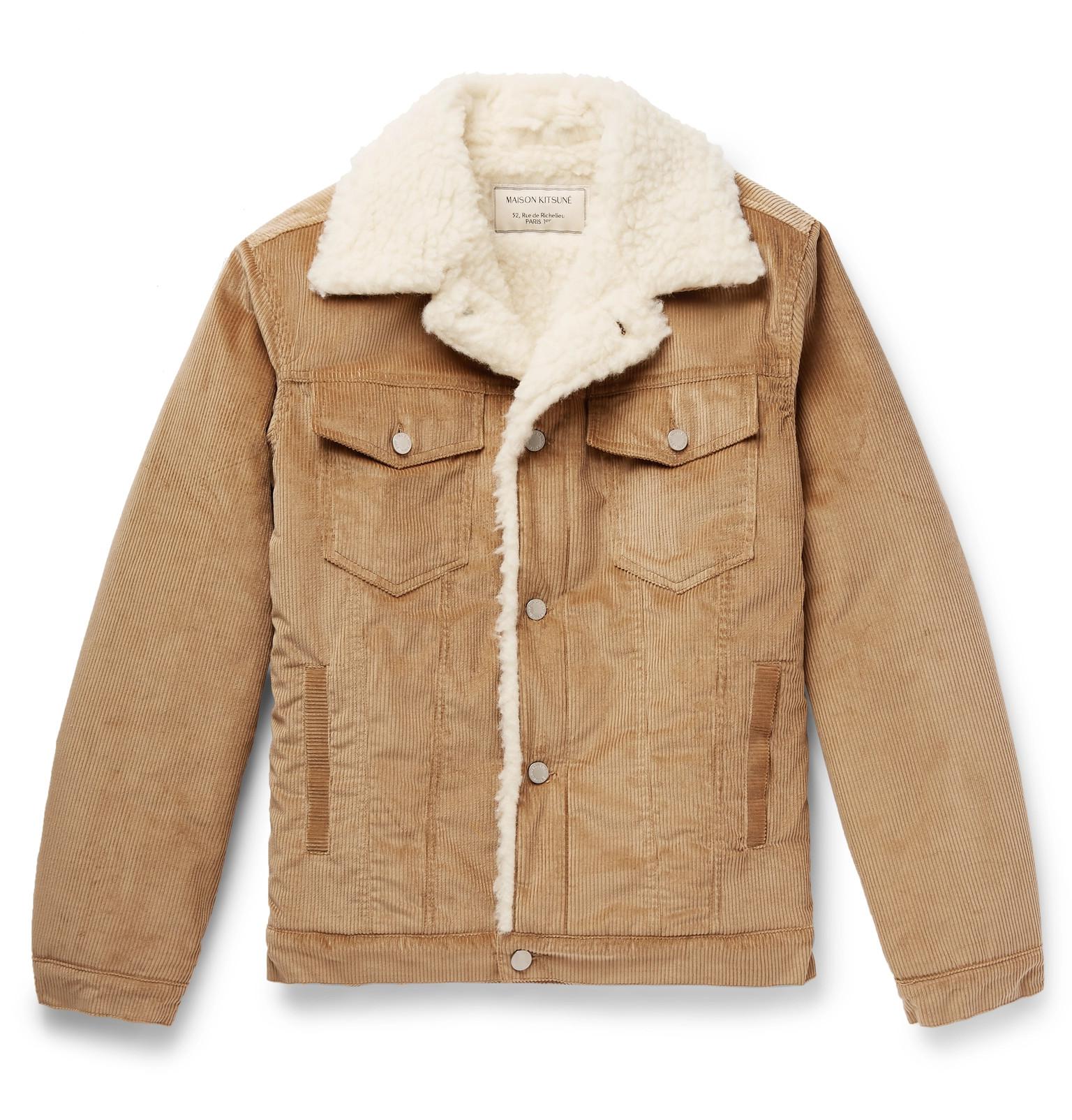 Shearling corduroy jacket Clearance