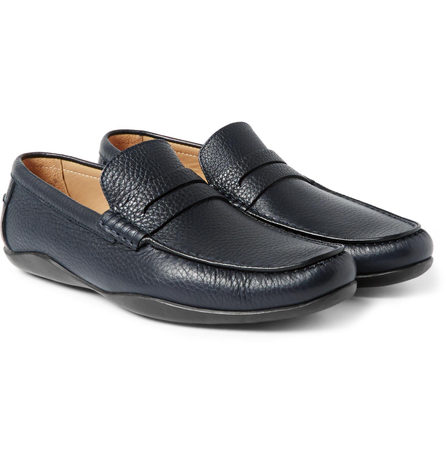 Harry's Of London Basel 4 Grained-leather Penny Loafers in Navy (Blue) for  Men | Lyst