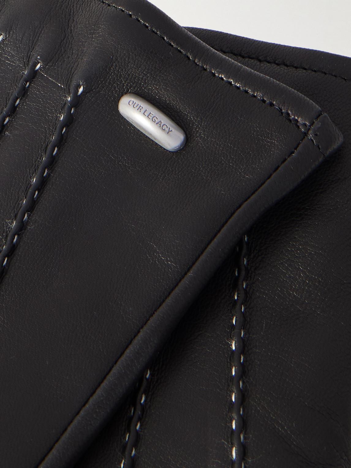 Our Legacy Men's His Gloves – Wool-Lined Leather Gloves With