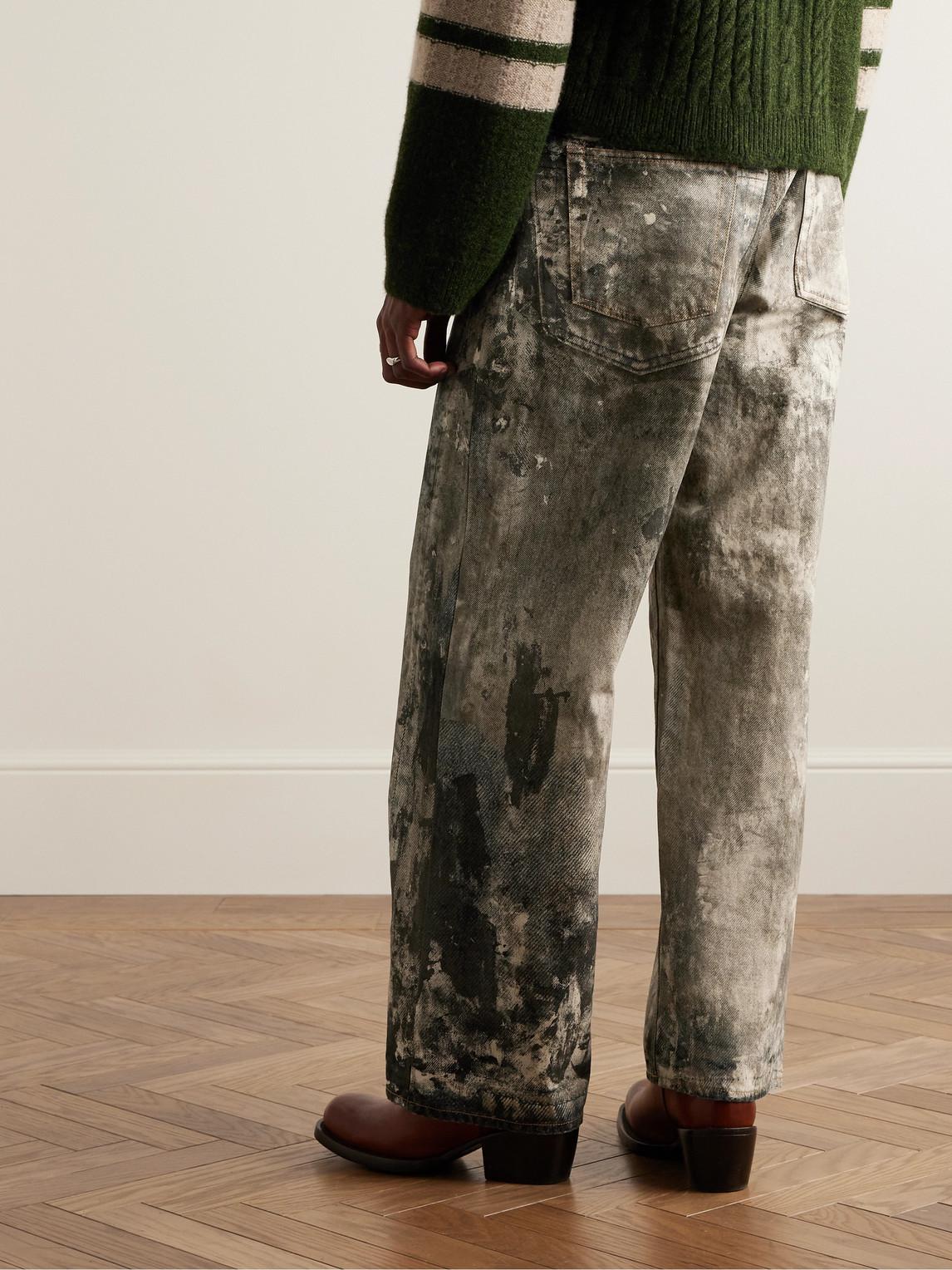Acne Studios 1981 Straight-leg Printed Jeans in Grey for Men Acne Studios 1981 Straight-leg Printed Jeans in Grey for Men