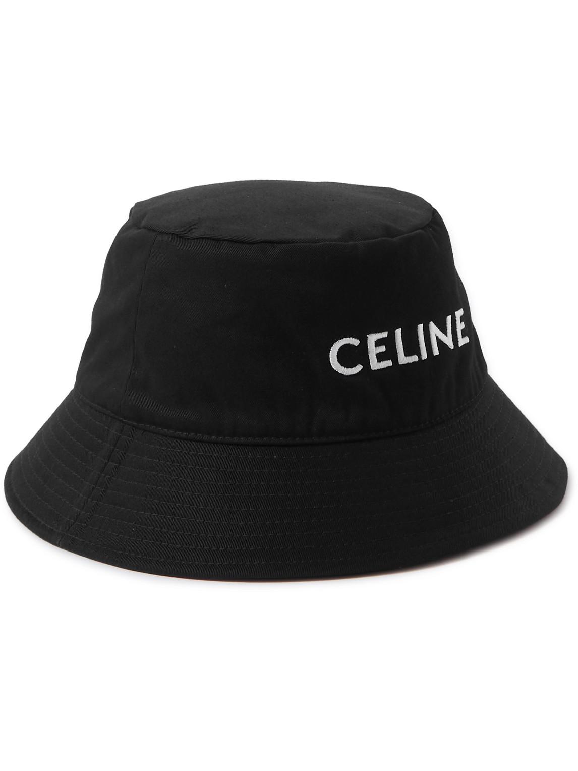 CELINE HOMME Bob Logo-embroidered Cotton-blend Gabardine Bucket Hat in ...