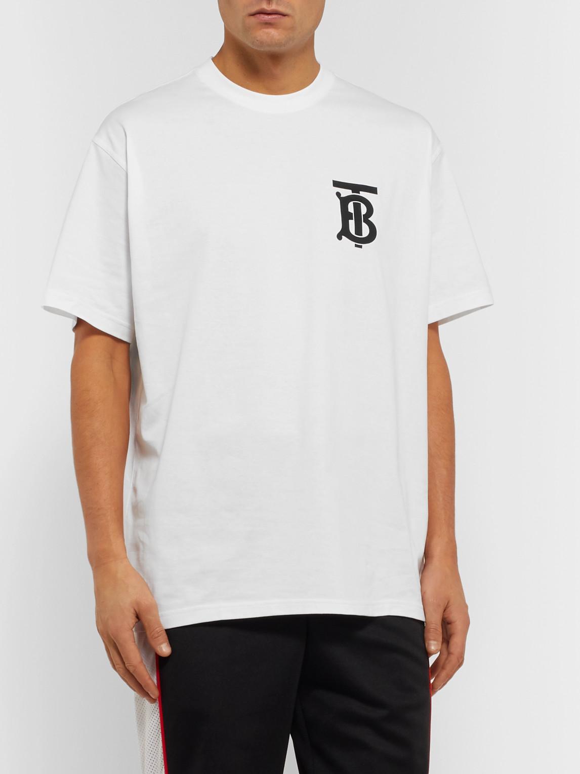 Burberry logo print cotton oversized top online