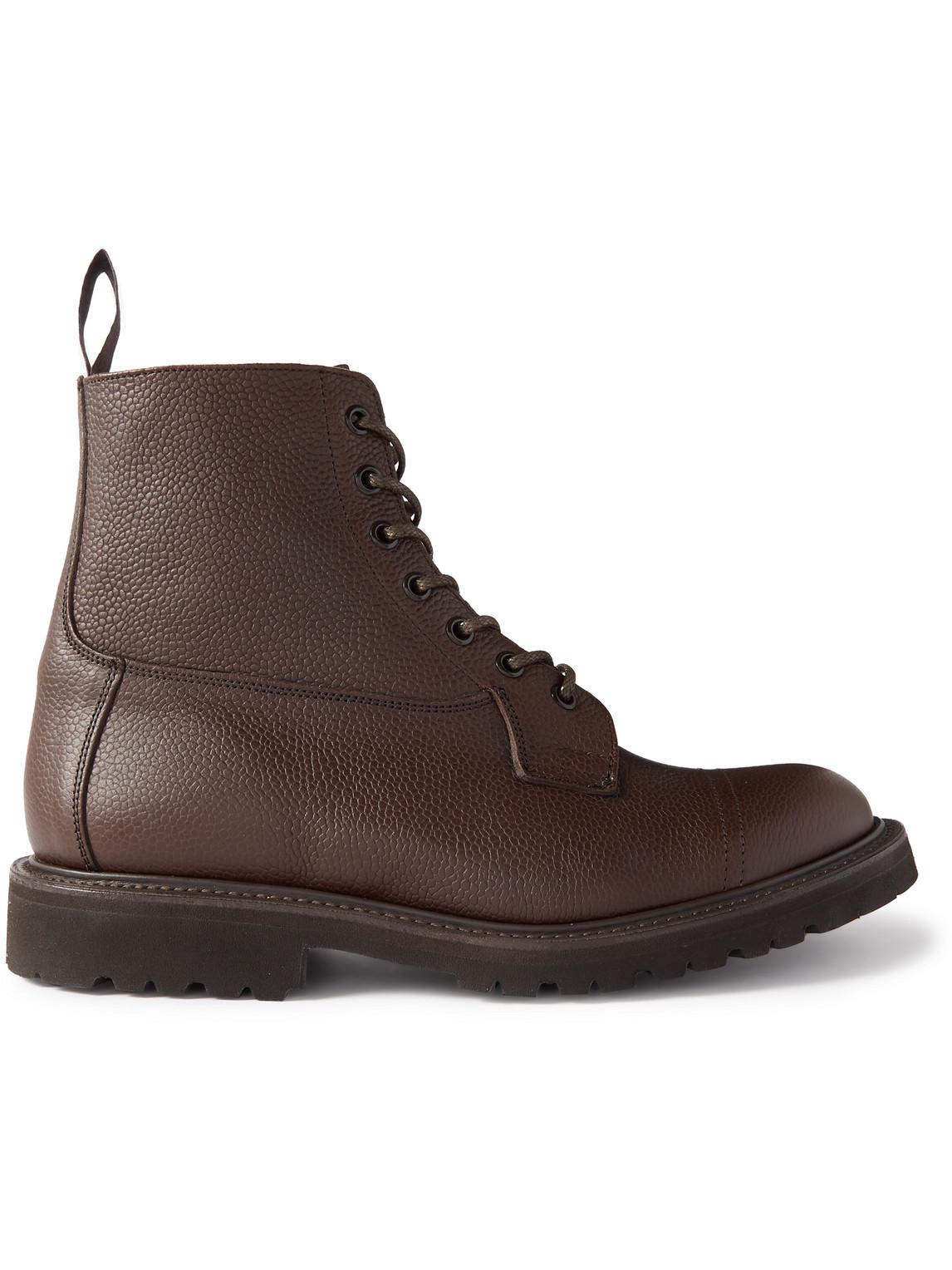 Tricker's Grassmere Pebble-grain Leather Boots in Brown for Men | Lyst