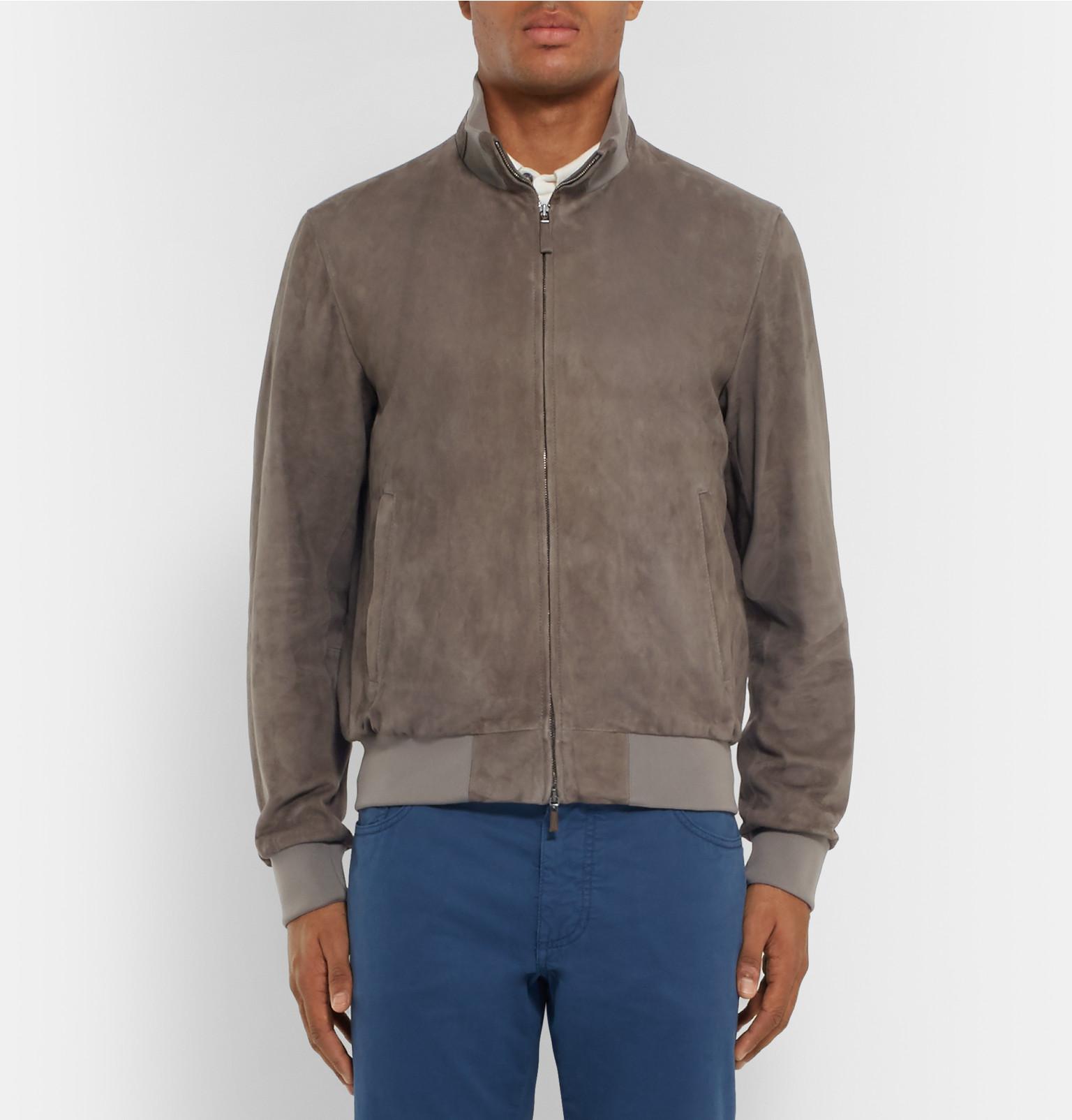 hackett suede bomber jacket