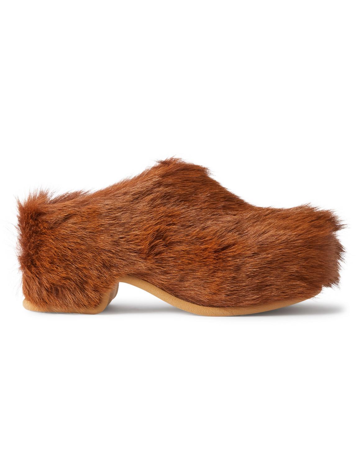 Dries Van Noten Calf Hair Platform Clogs in Brown for Men | Lyst display picture 2