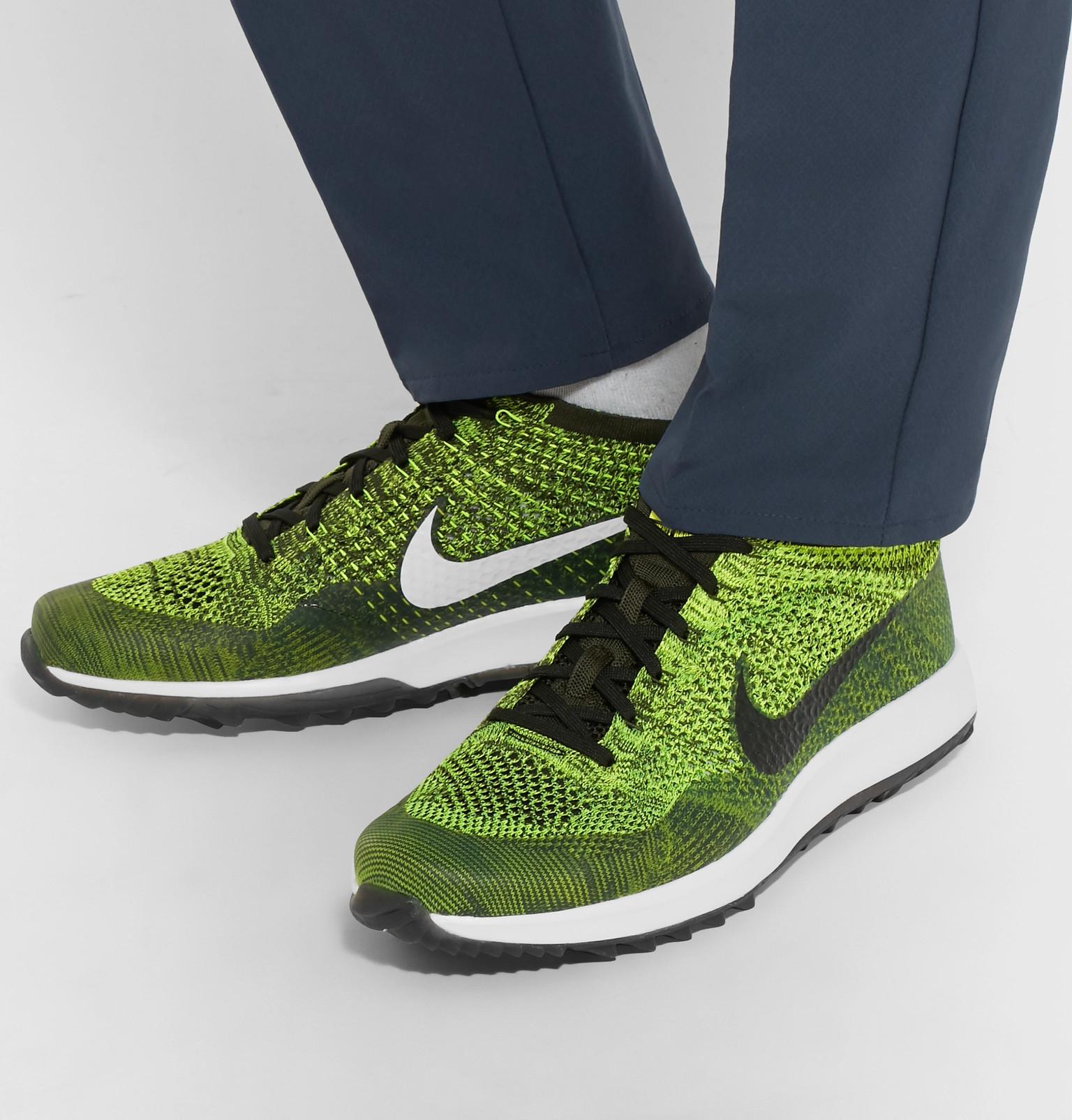 Flyknit Racer Golf Shoes in Green for Men - Lyst