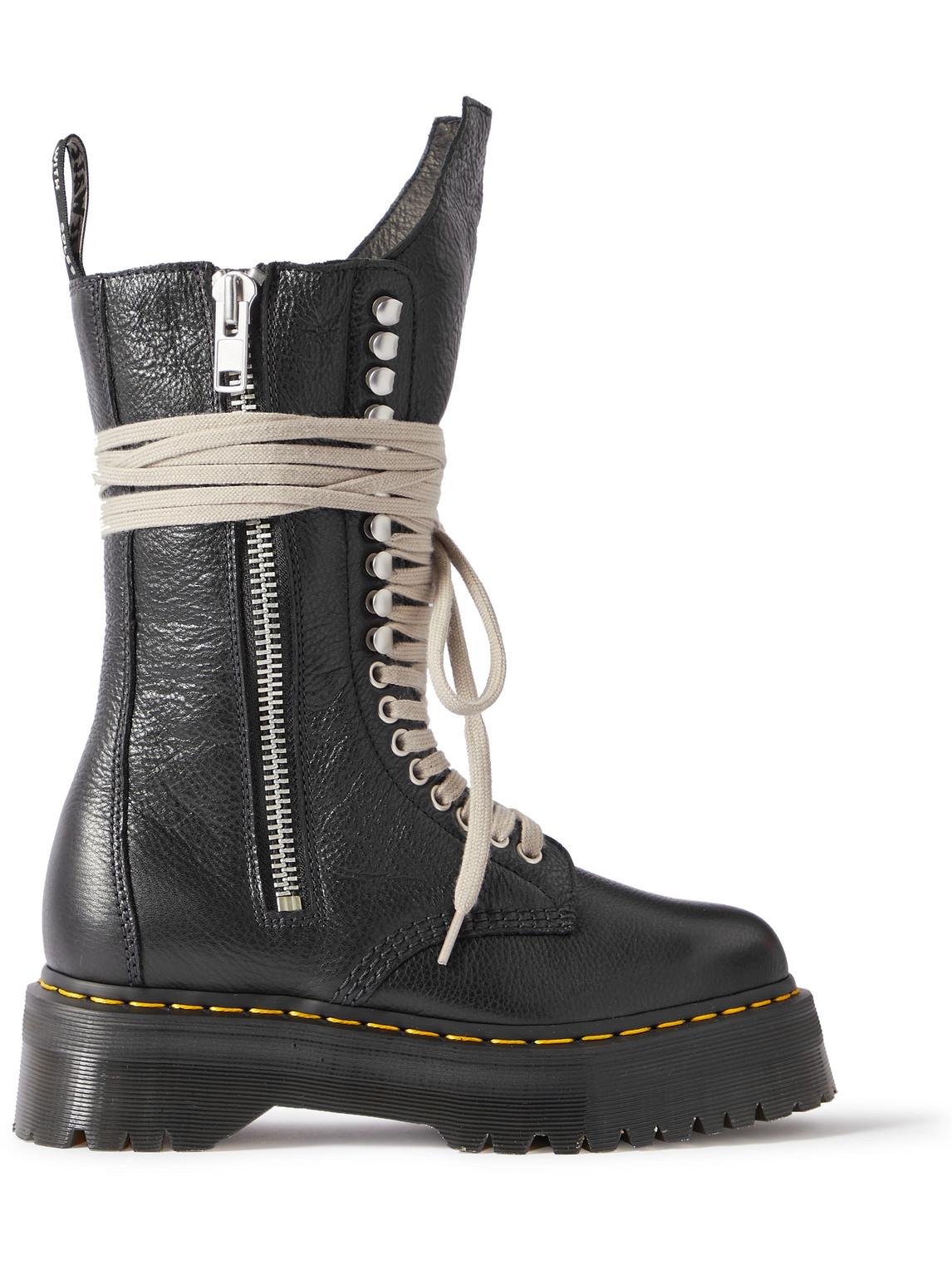 Rick Owens Dr. Martens Full-grain Leather Boots in Black for Men | Lyst