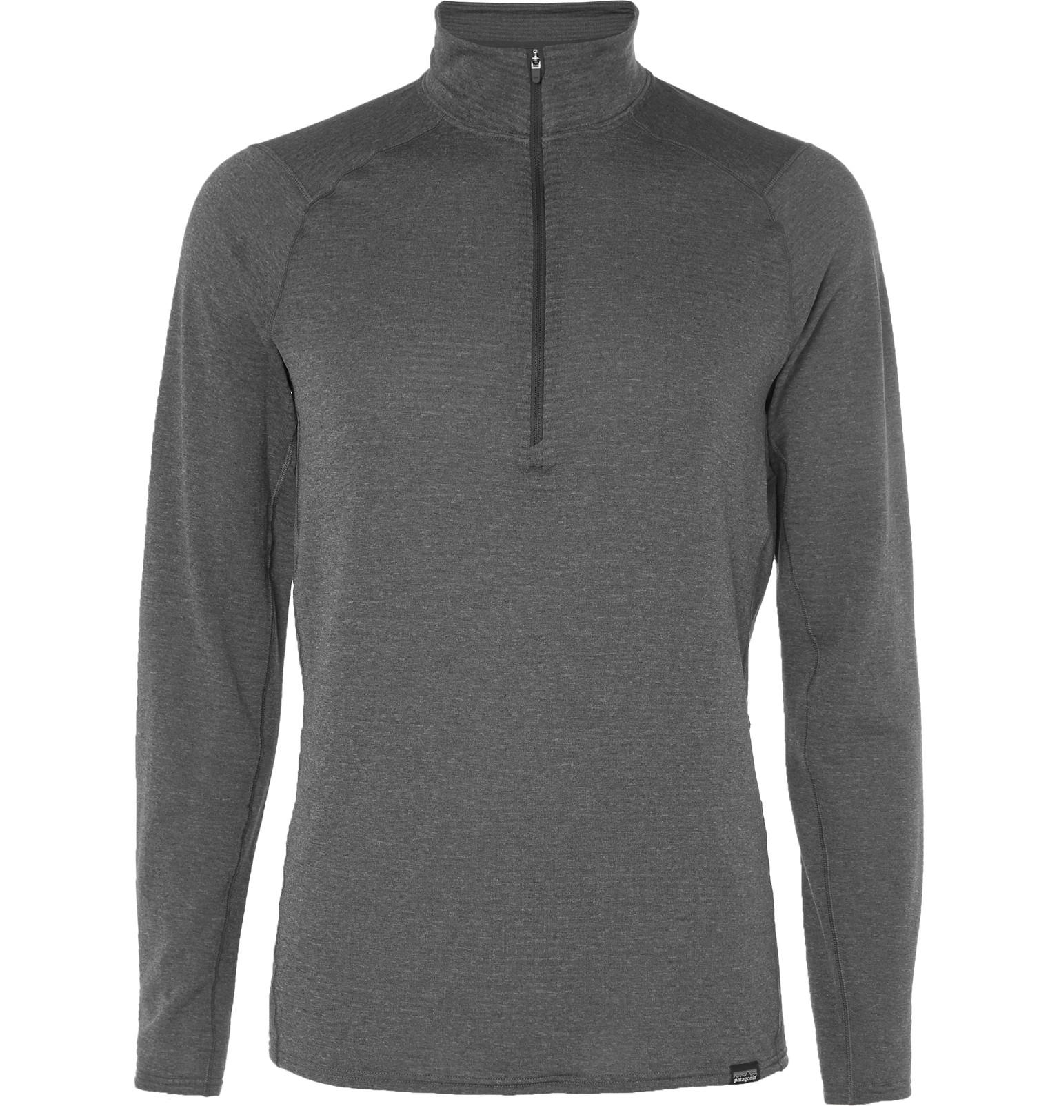 Patagonia Synthetic Capilene Stretchjersey Halfzip Base Layer in Gray