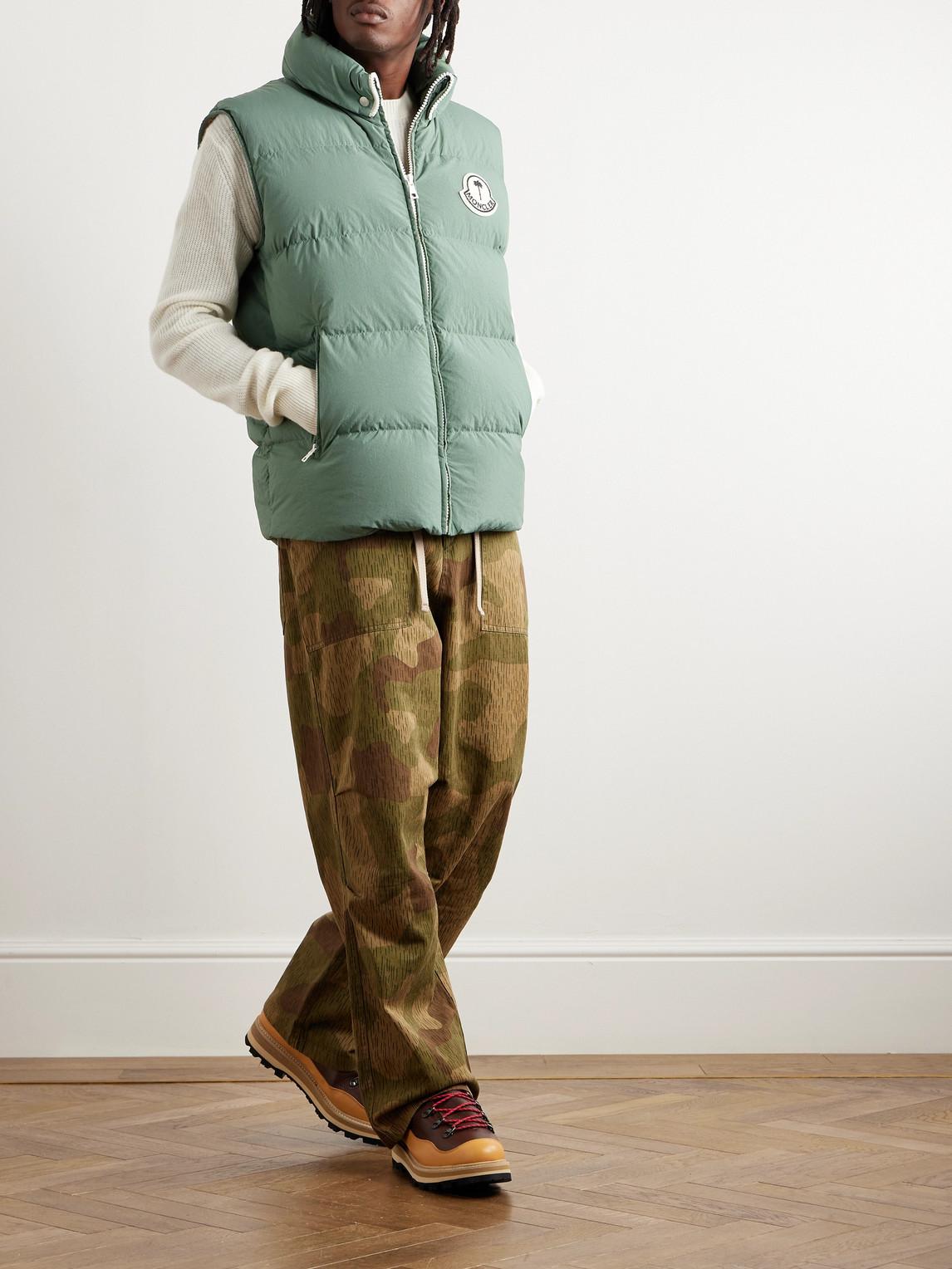 Moncler Genius X Palm Angels Rodmar Down Vest in Green for Men - Main Image