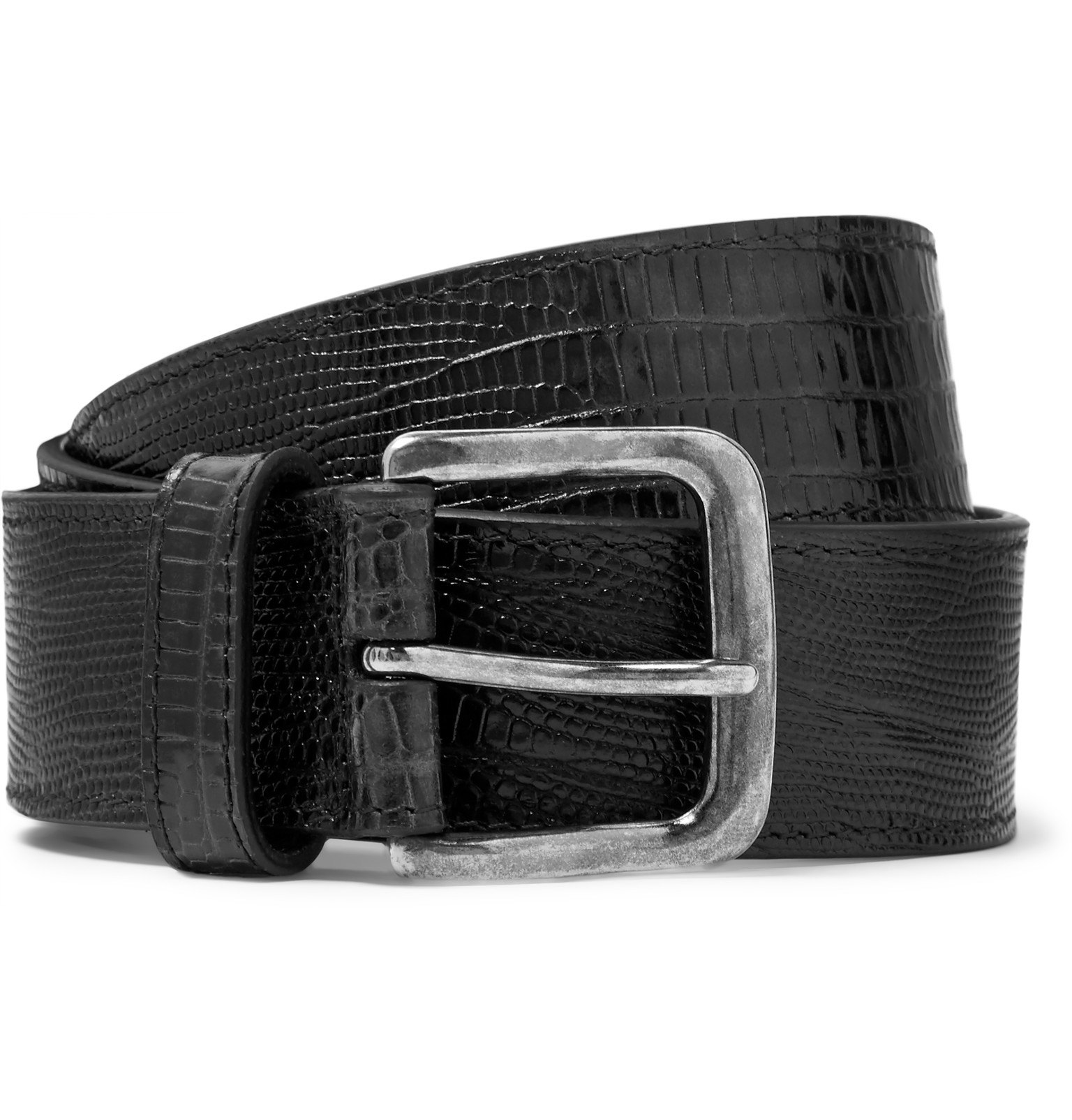 Dries van noten Snake-effect Leather Belt in Multicolour for Men (Black ...