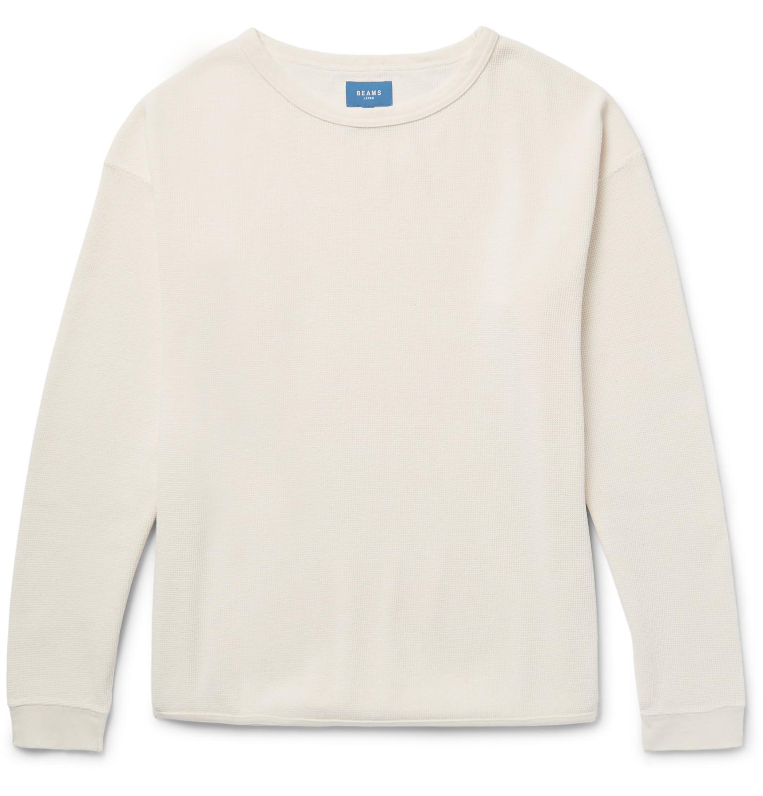 waffle knit t shirt mens