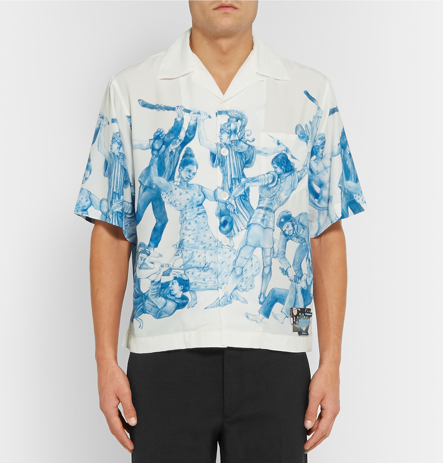 prada camp collar shirt