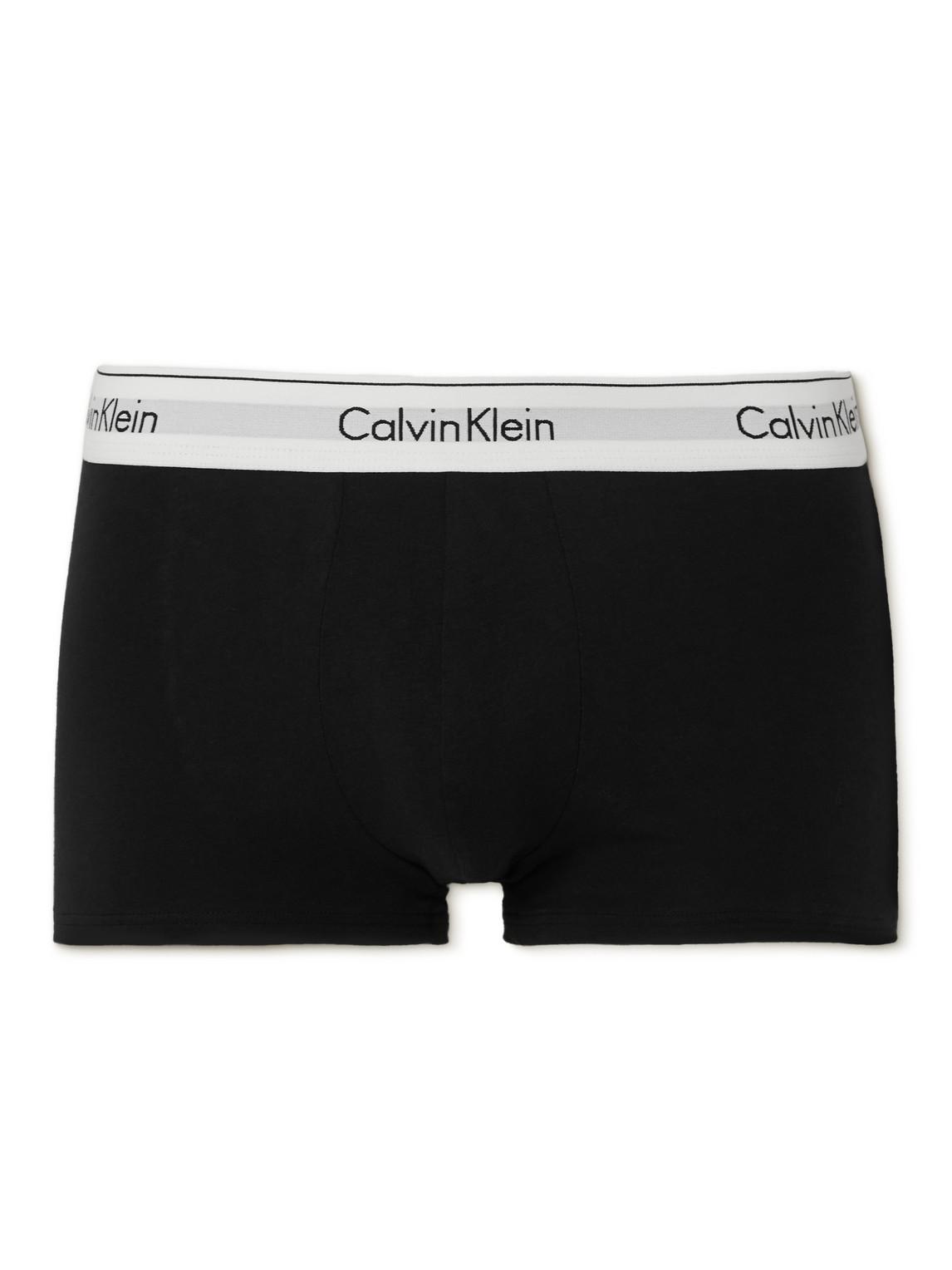 Calvin Klein Threepack Stretchcotton Boxer Briefs in Black for Men Lyst
