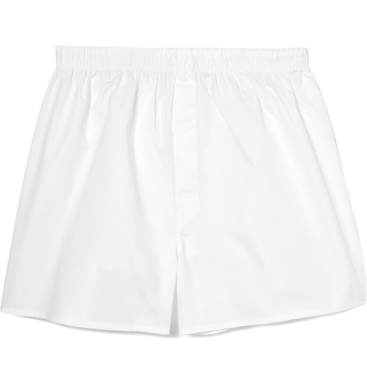 Sunspel Cotton Boxer Shorts in White for Men - Save 16% - Lyst
