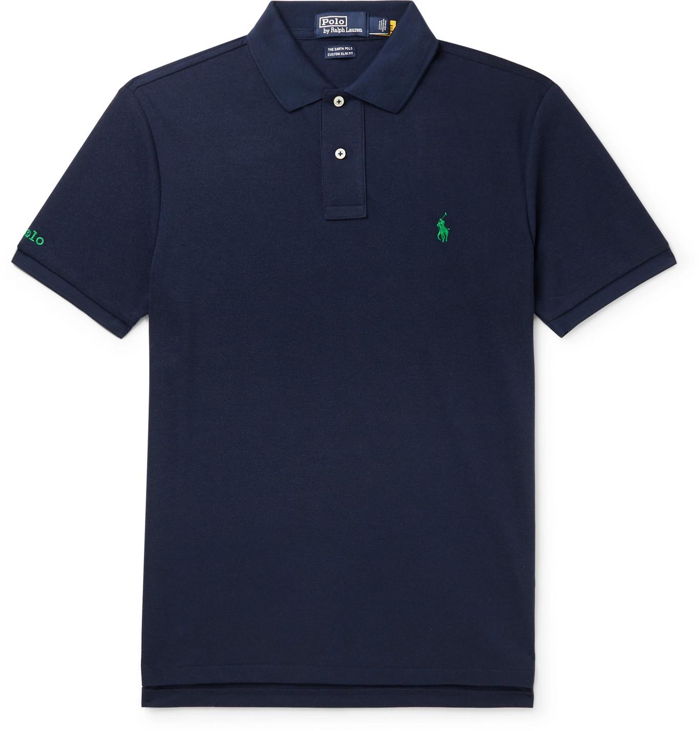 Polo Ralph Lauren Piqué Polo Shirt in Blue for Men - Lyst