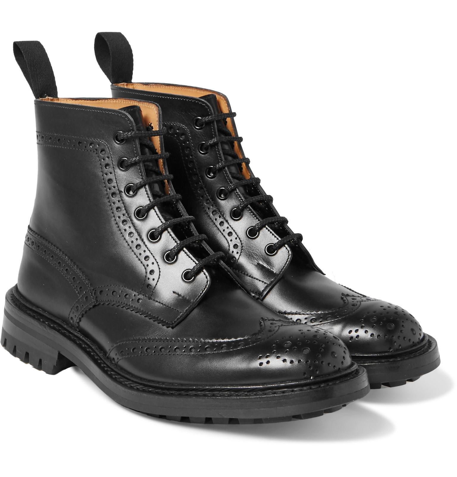 Lyst - Tricker's Stow Leather Brogue Boots for Men