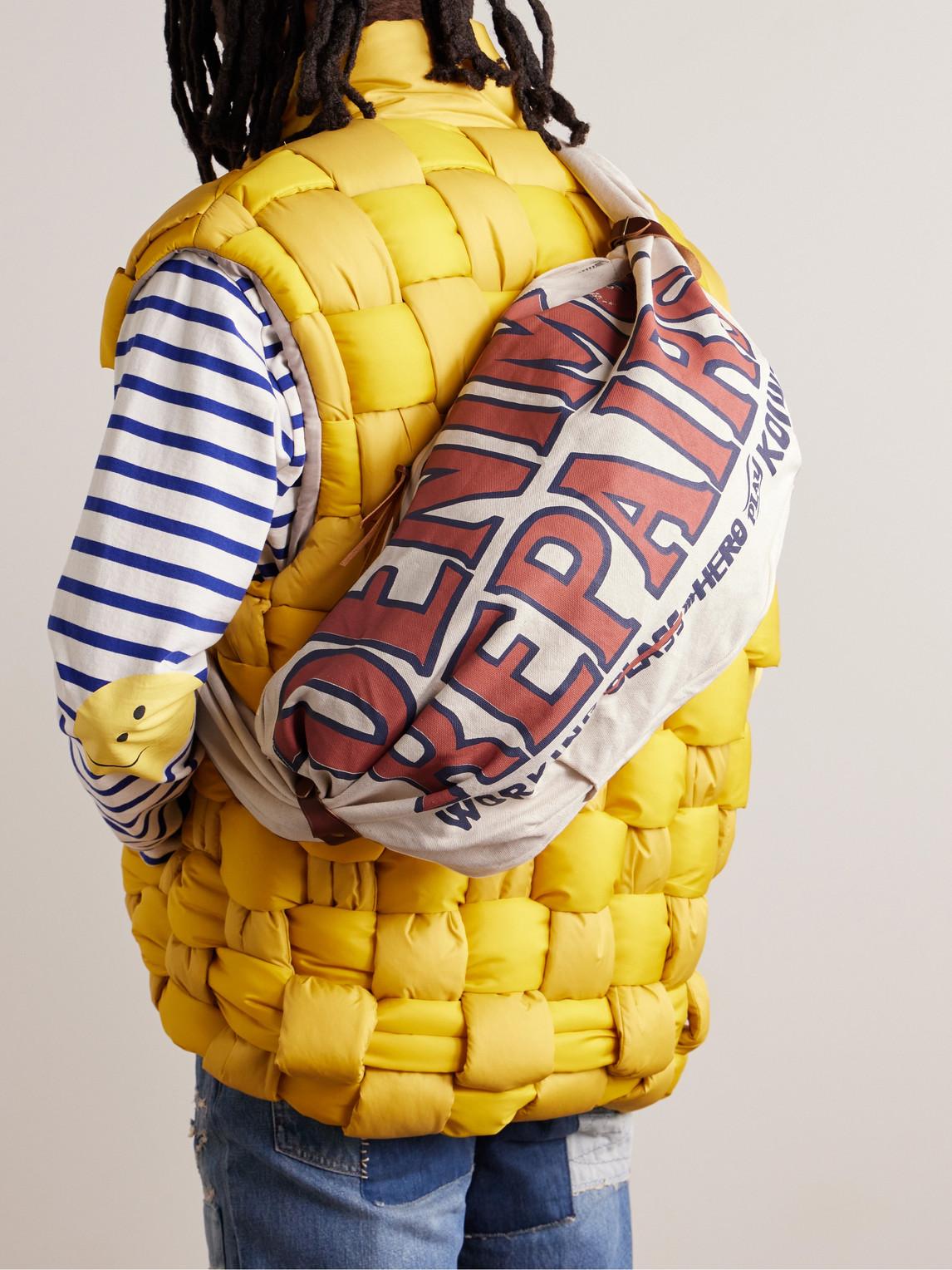 Kapital #8 Snufkin Printed Canvas Messenger Bag in Red for Men