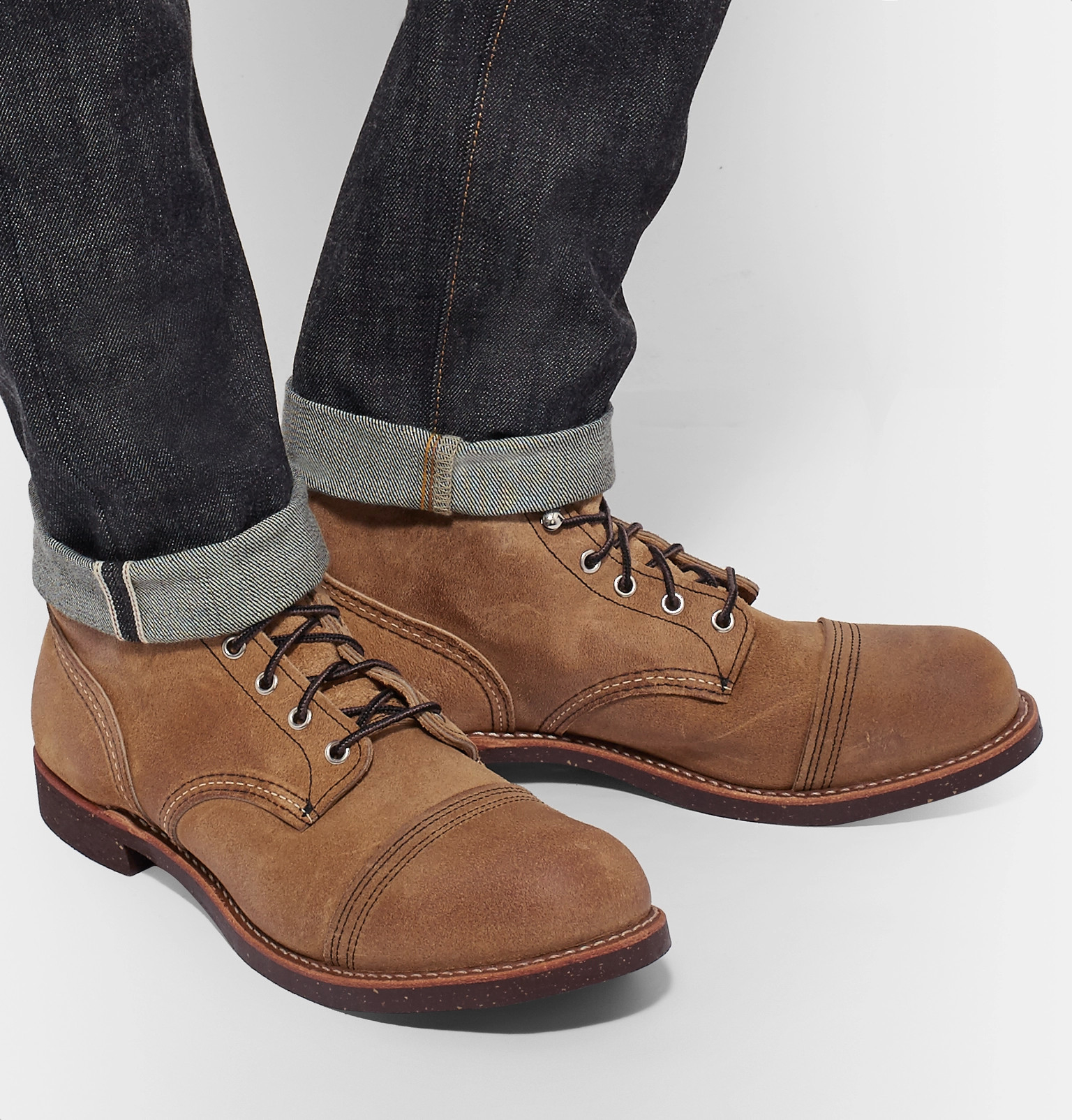Red Wing Iron Ranger Distressed Suede Boots for Men - Lyst