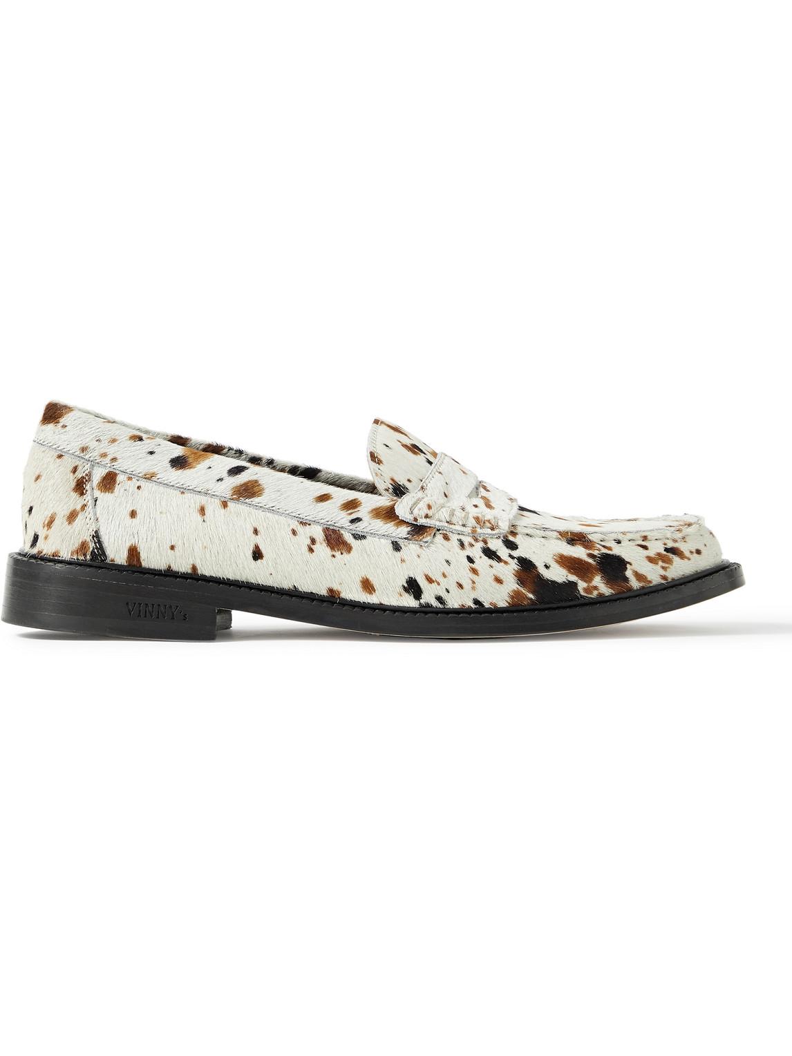 vinny-s-yardee-pony-hair-penny-loafers-in-brown-for-men-lyst