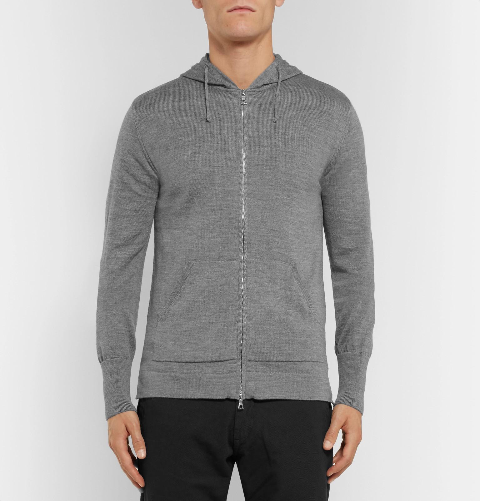 merino wool zip up hoodie