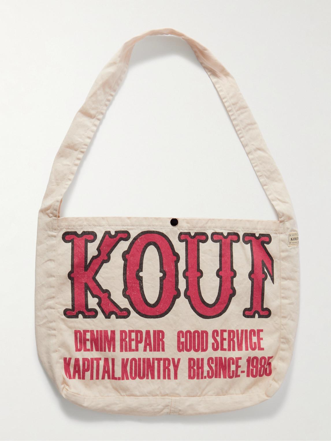 Kapital Kountry Factory Printed Cotton-Twill Tote Bag in Red for