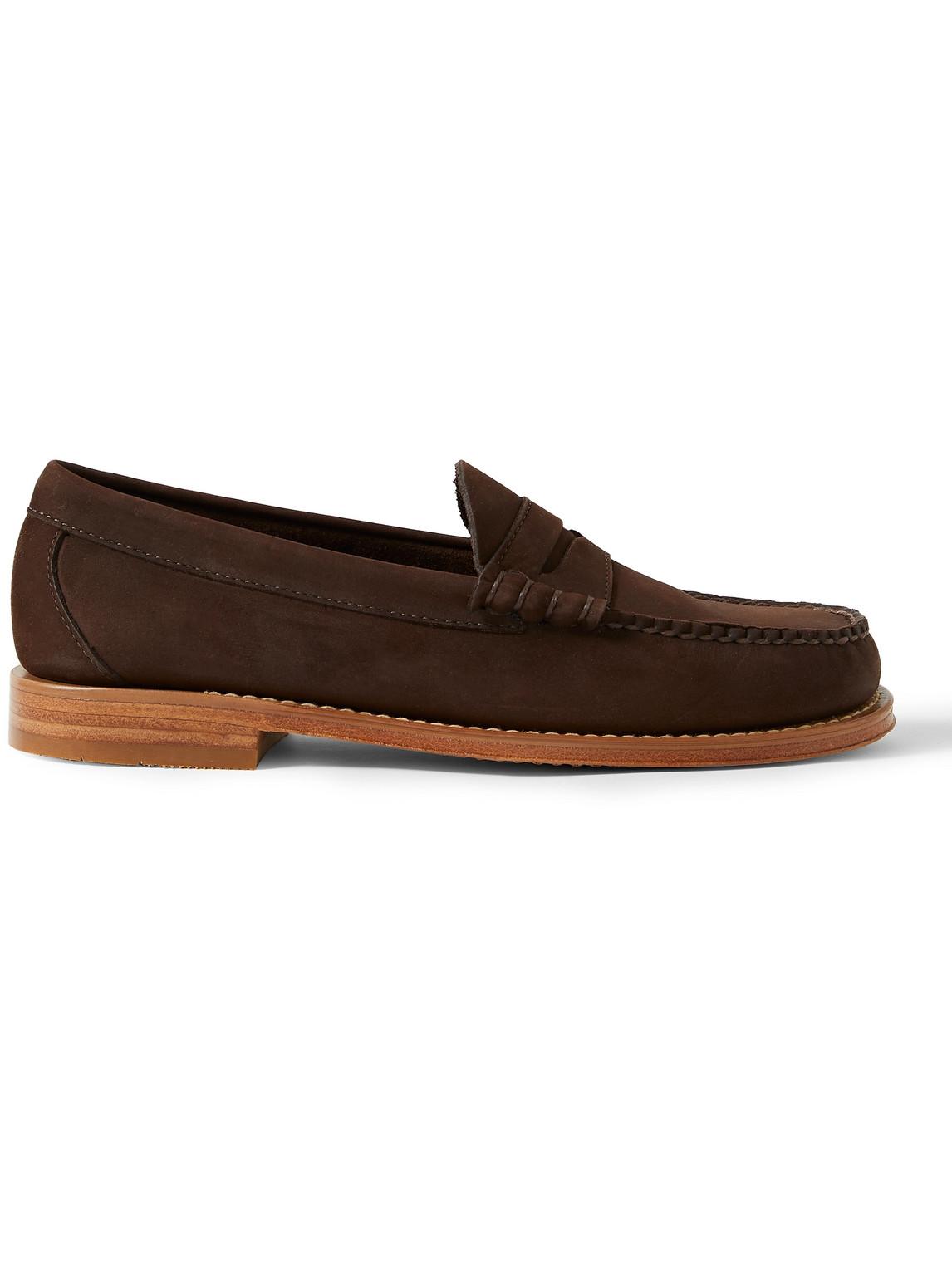 G.H. Bass & Co. Weejun Nubuck Penny Loafers in Brown for Men Lyst