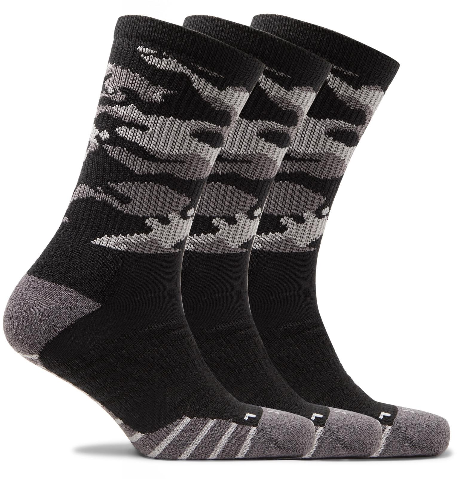terugbetaling deze kop Nike Three-pack Everyday Cushioned Camouflage Dri-fit Socks in Black for  Men | Lyst