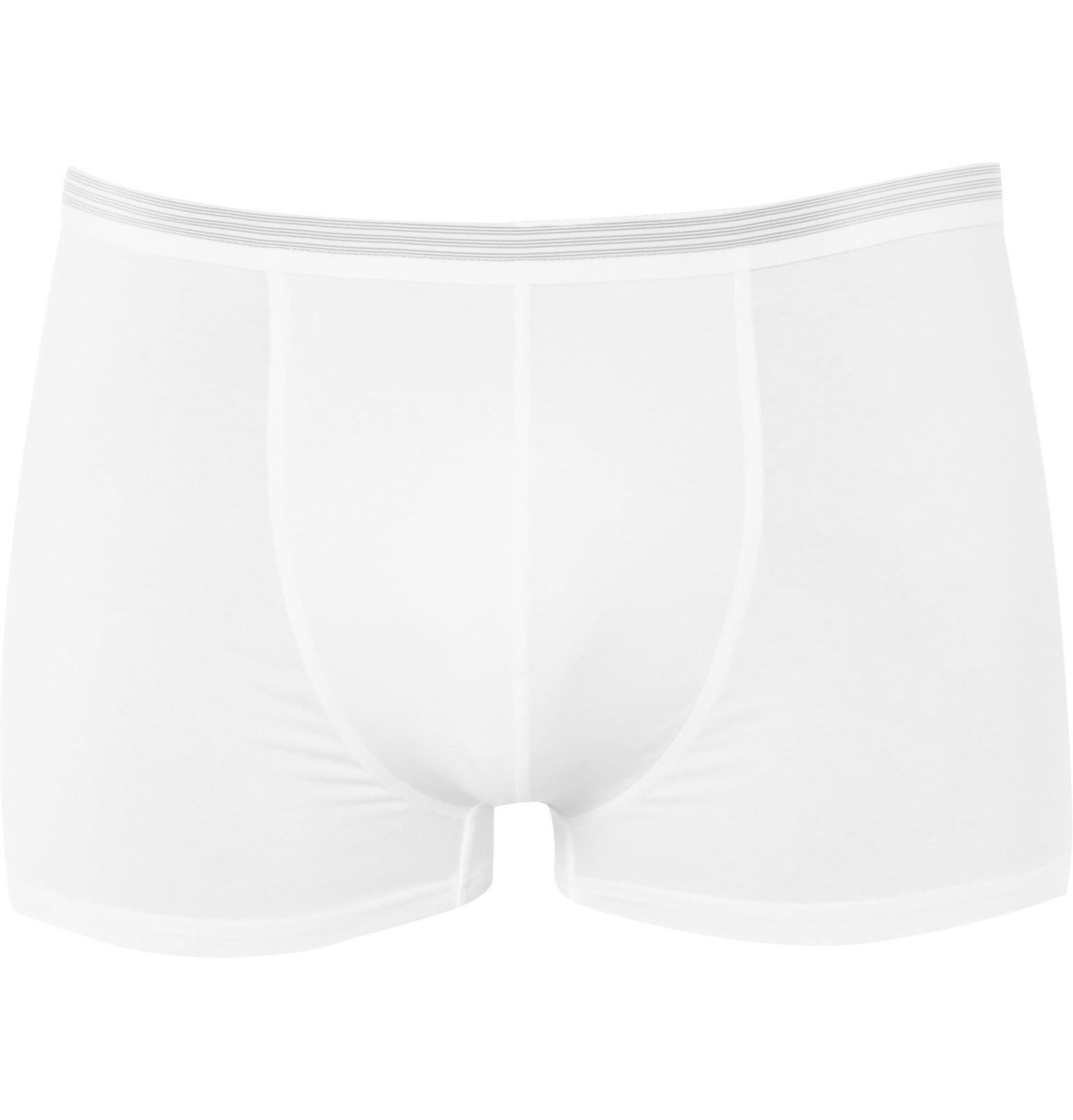 Zimmerli Pure Comfort Stretchcotton Boxer Briefs in White for Men Lyst