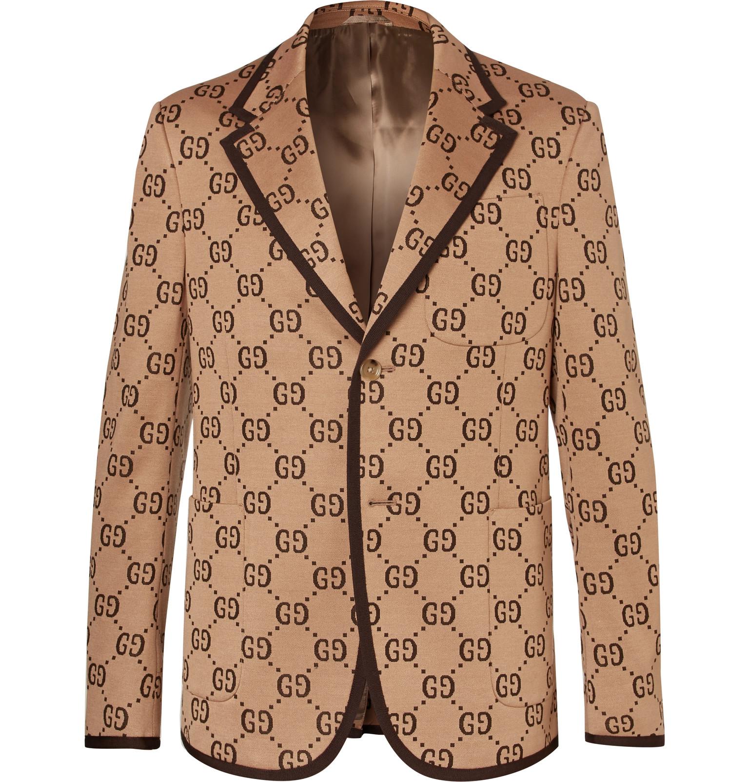 Gucci - Camel Cotton-jacquard Blazer - Camel in Natural for Men - Lyst