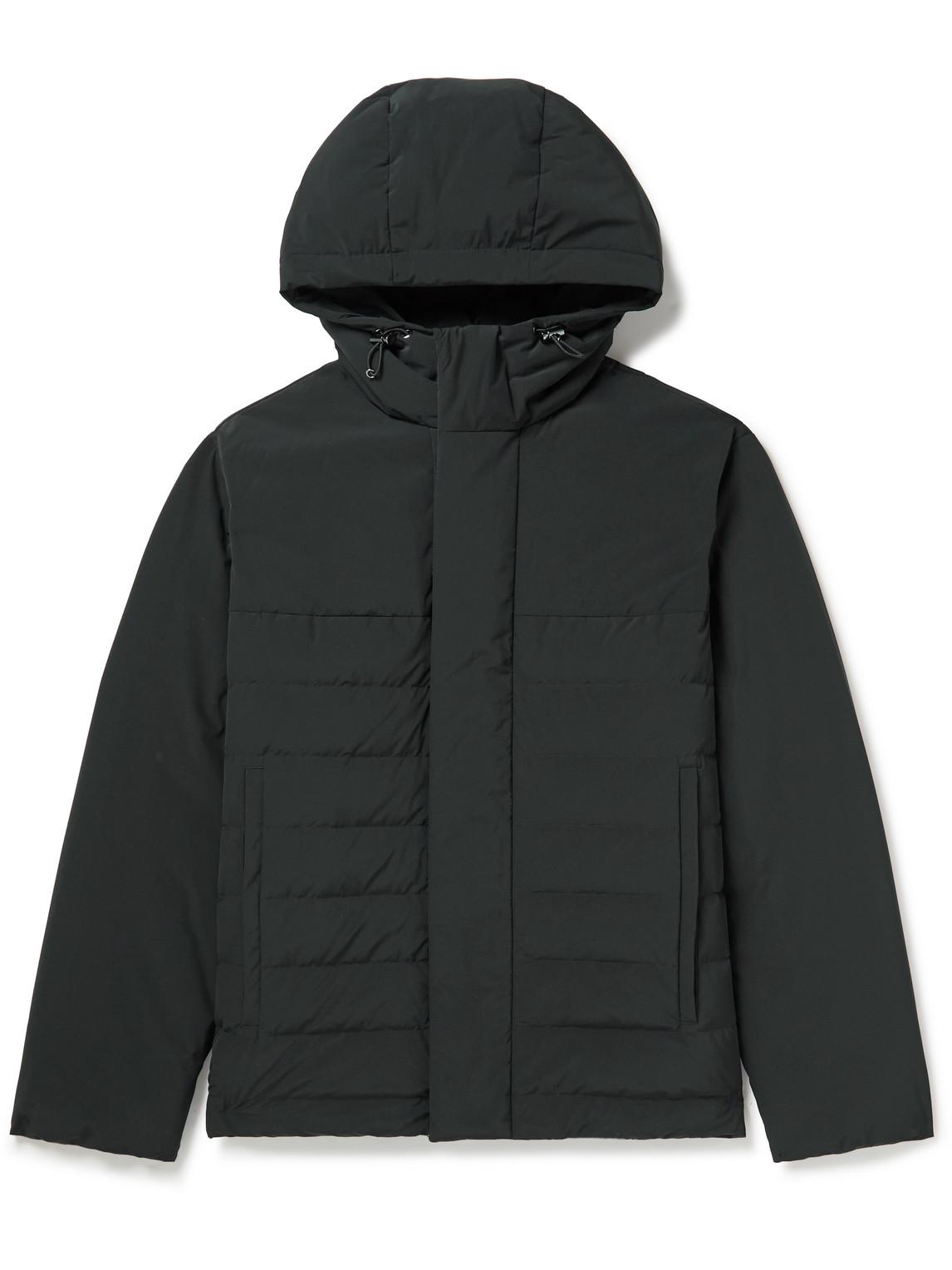 Theory Nicholas Quilted Shell Hooded Down Jacket in Black for Men | Lyst