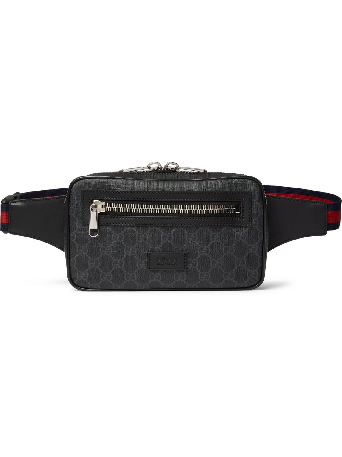 Gucci Male Black 100% Canvas. 100% Leather. for Men | Lyst
