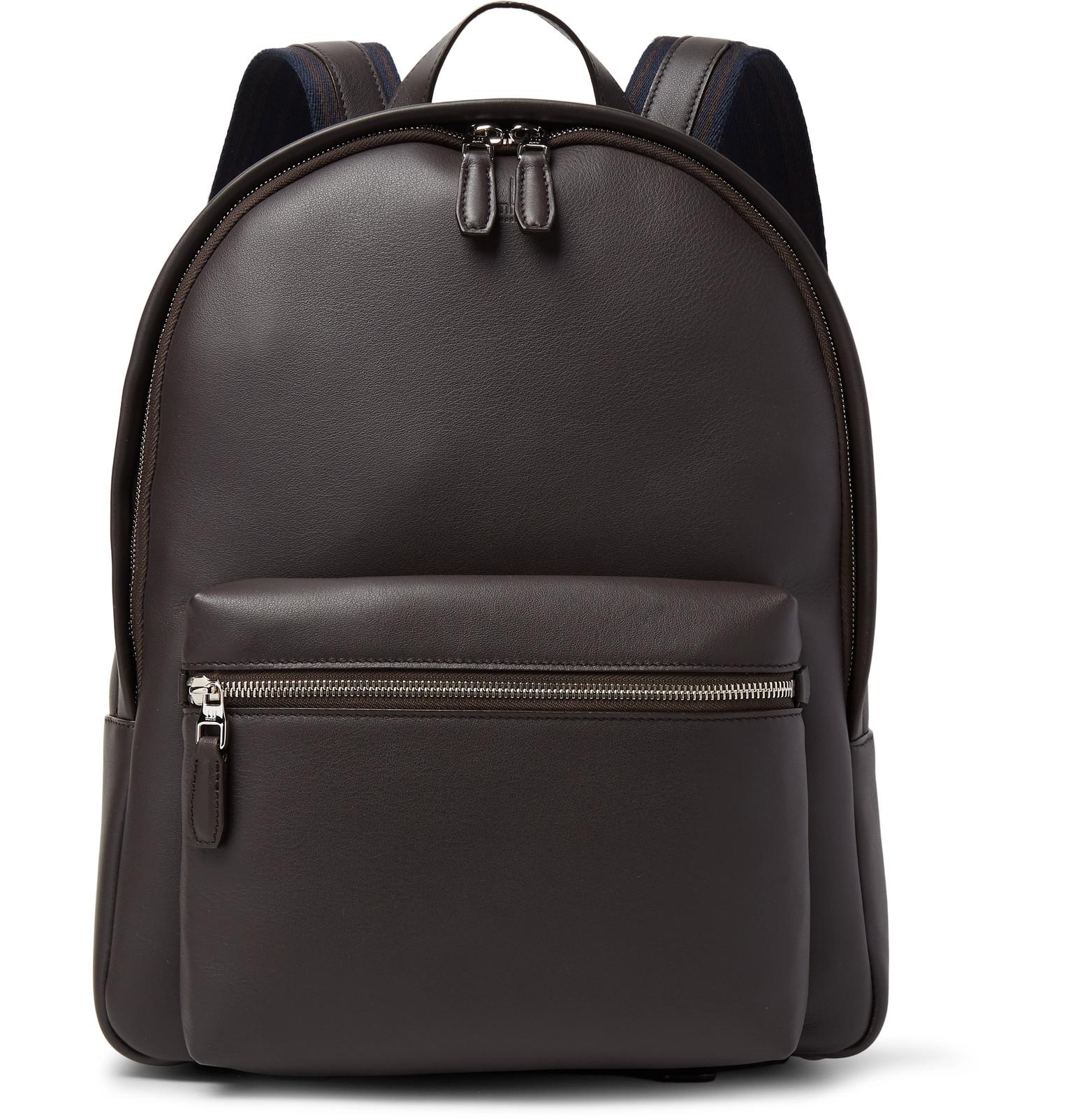 Dunhill Hampstead Full-grain Leather Backpack in Dark Brown (Brown) for ...