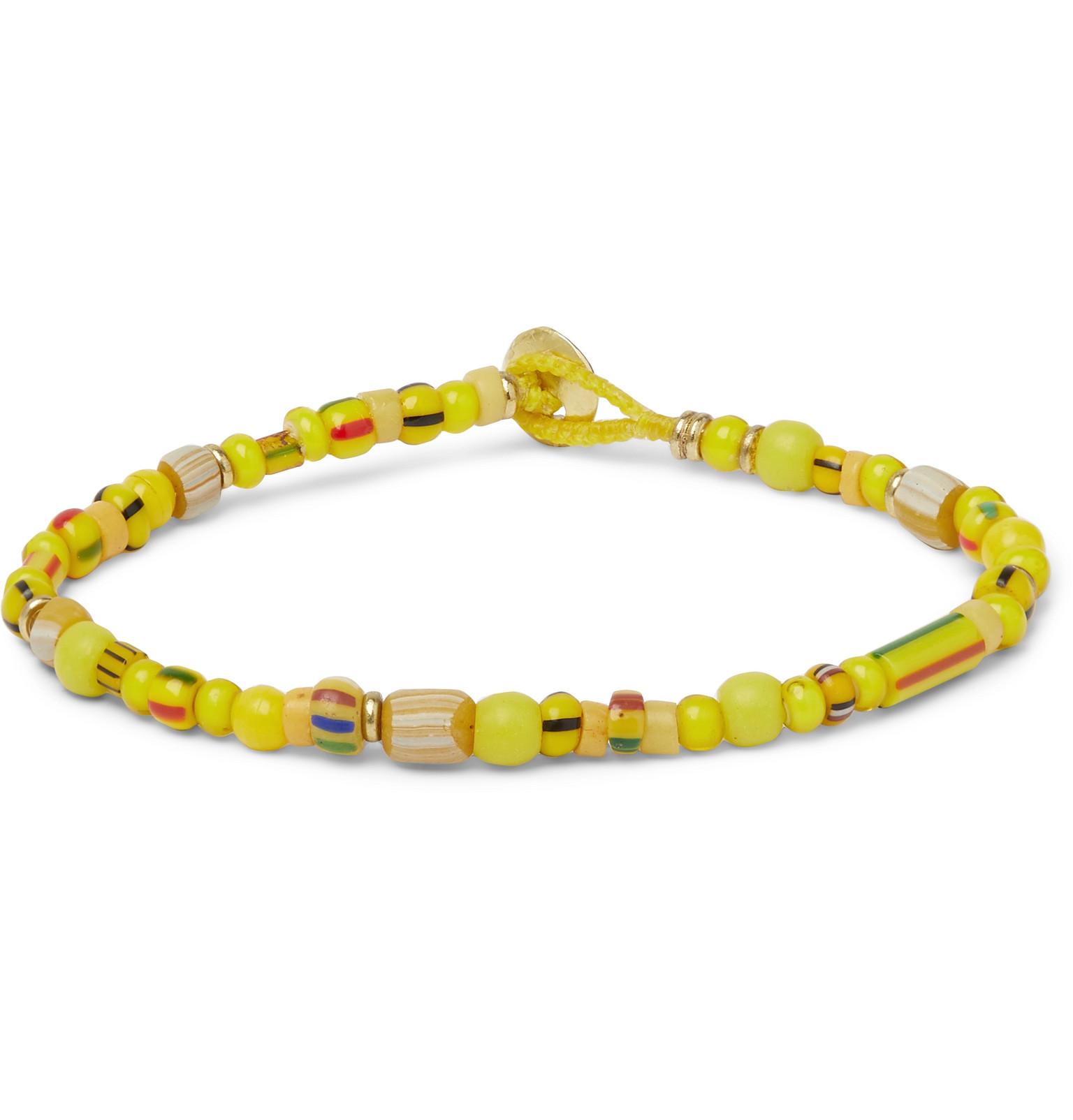 mikia yellow beaded