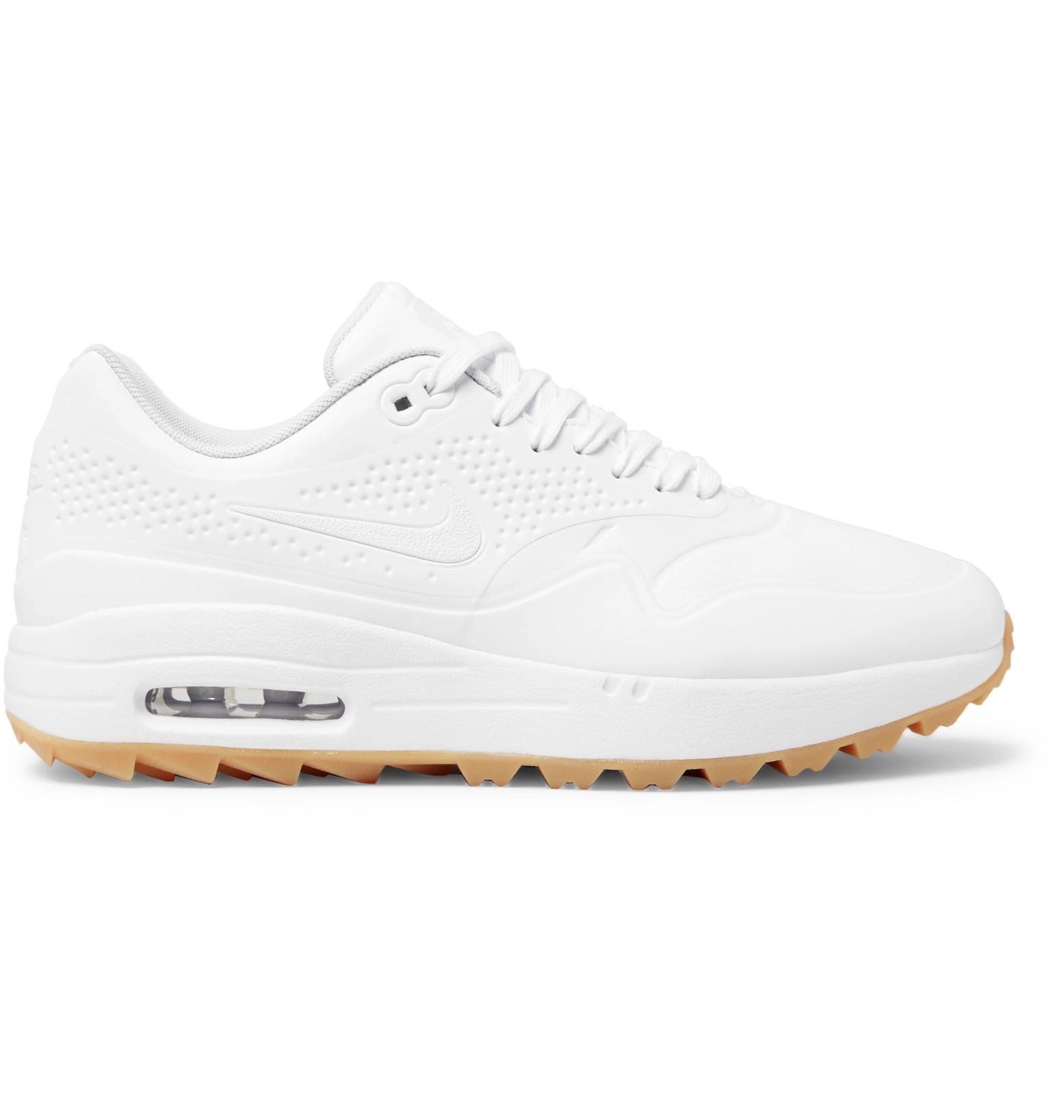 Nike Air Max 1g Coated Mesh Golf Shoes in White for Men | Lyst