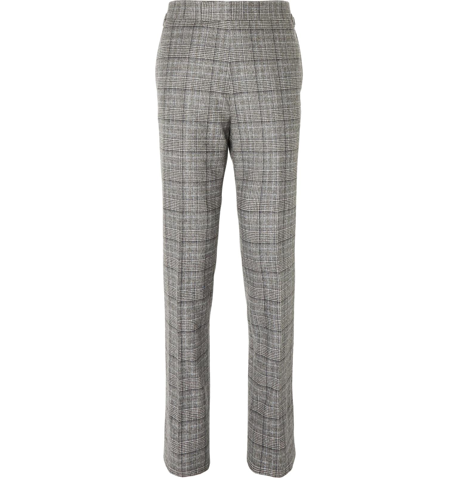 Kingsman Grey Checked Wool Suit Trousers in Gray for Men | Lyst