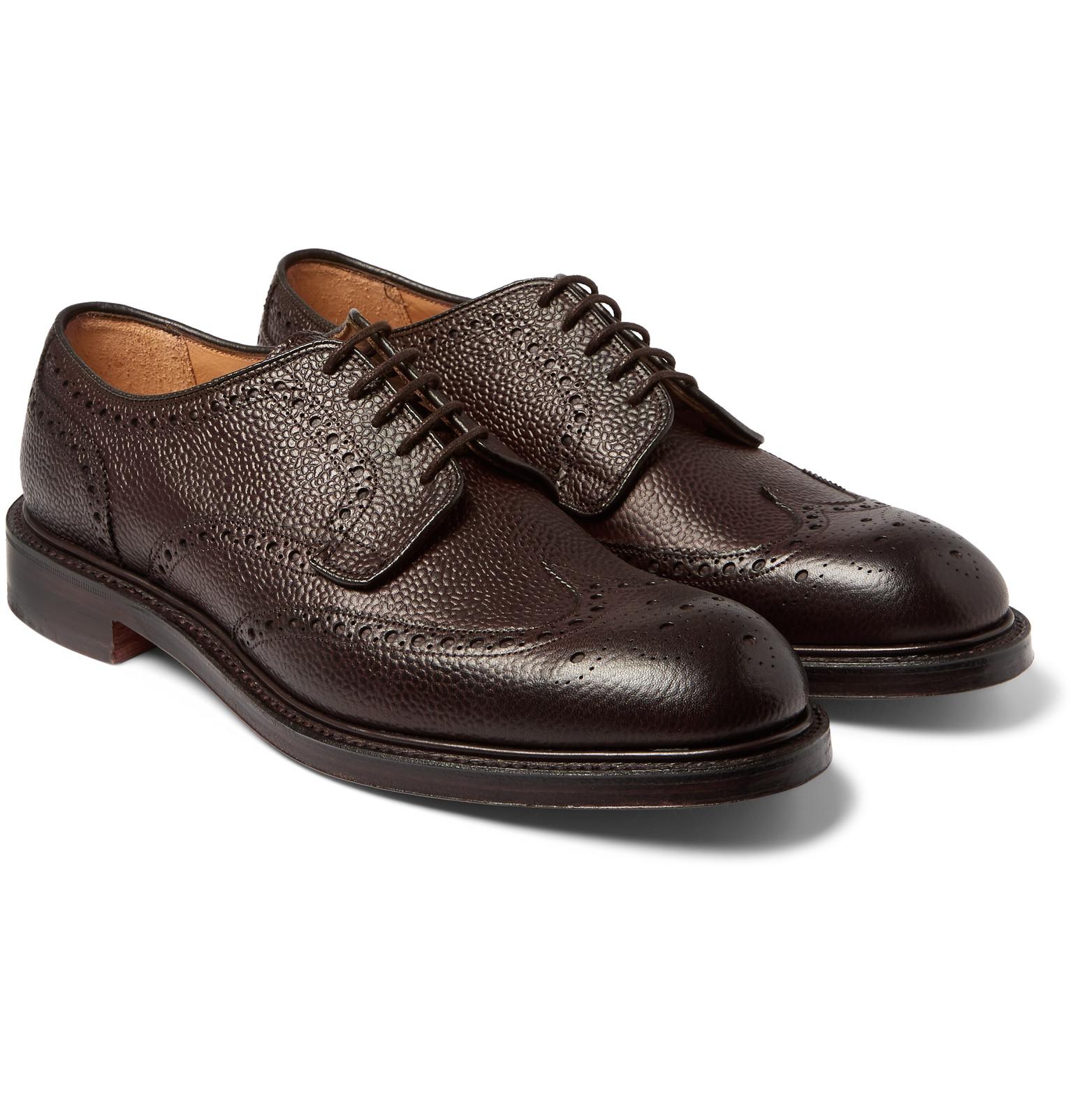Cheaney Bexhill Pebble-grain Leather Brogues in Brown for Men | Lyst