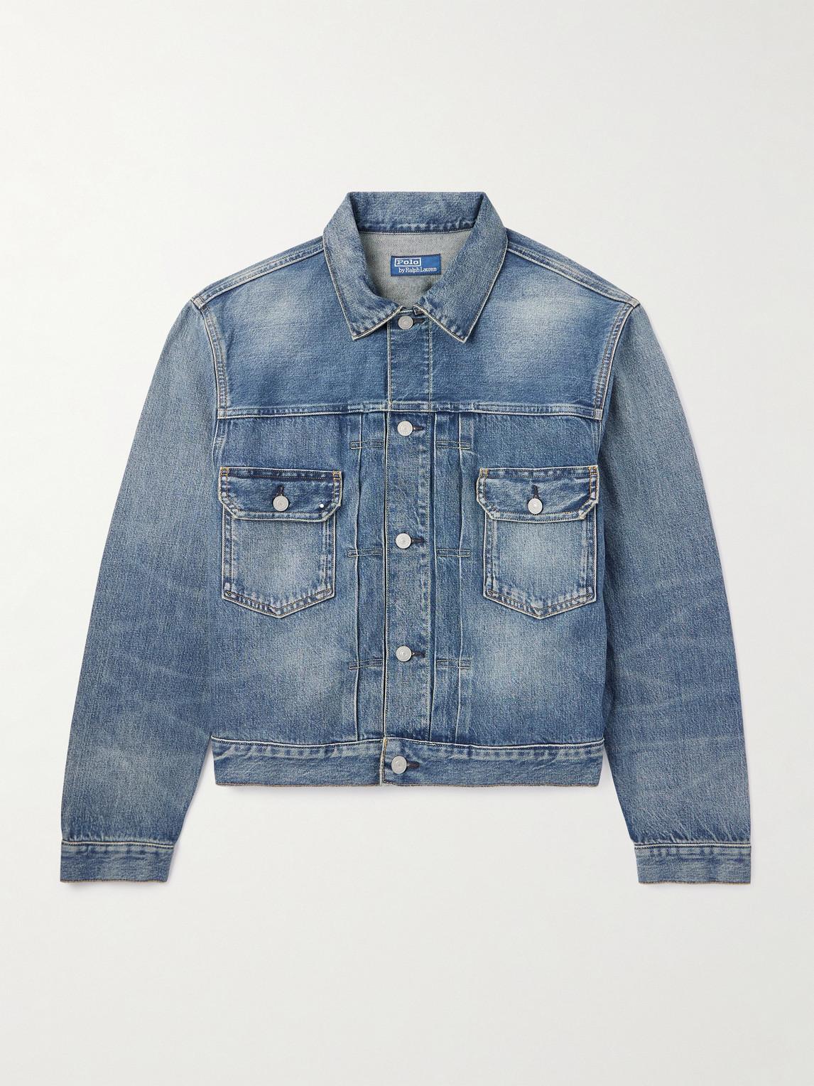 Polo Ralph Lauren Cropped Denim Trucker Jacket in Blue for Men