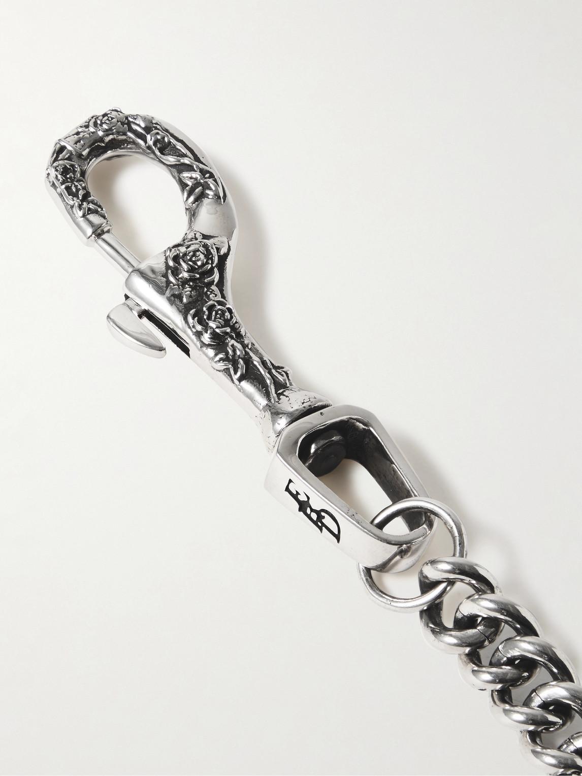 Enfants Riches Deprimes Engraved Wallet Chain in White for Men
