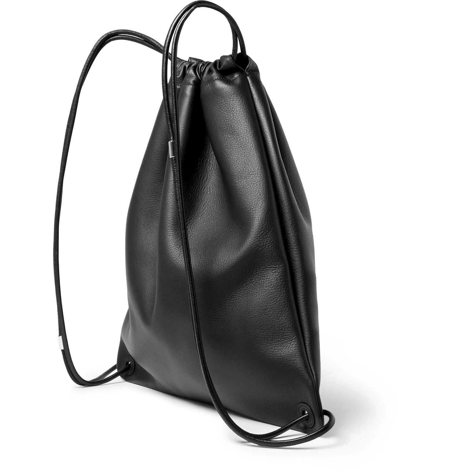 balenciaga black leather backpack