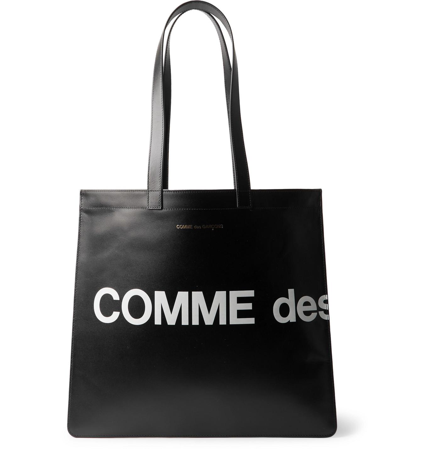 Comme des Garçons Logoprint Leather Tote Bag in Black for Men Lyst