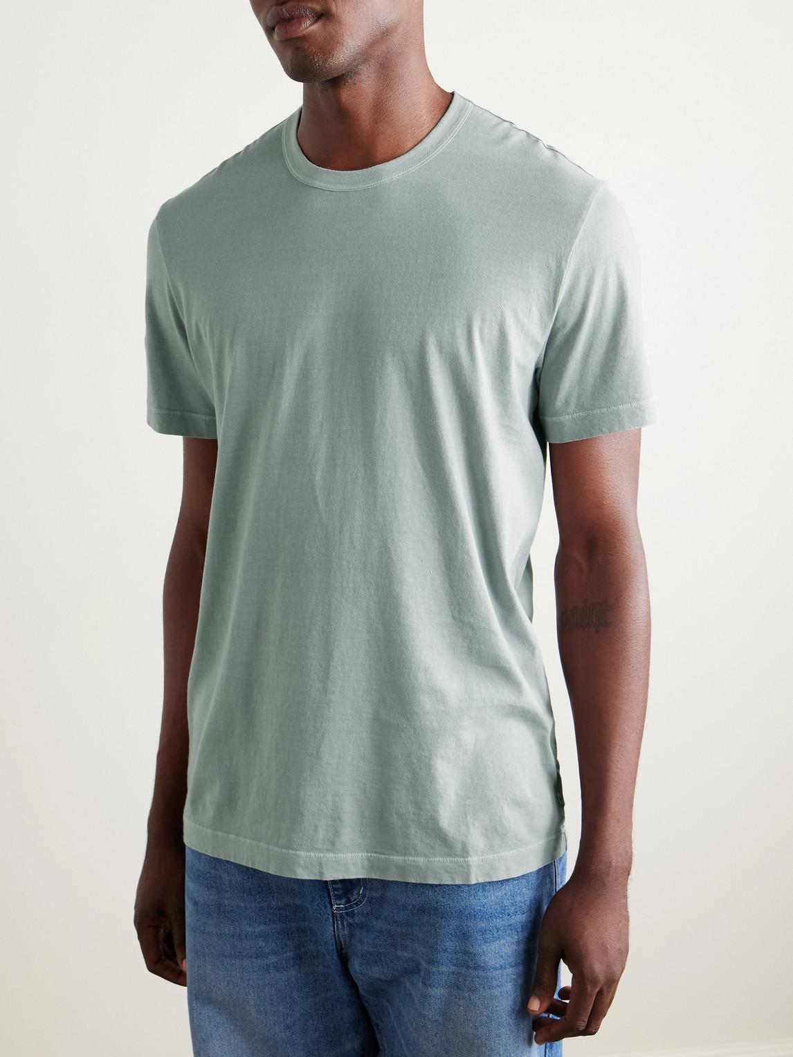 James Perse Combed Cotton-Jersey T-Shirt in Green for Men Lyst UK