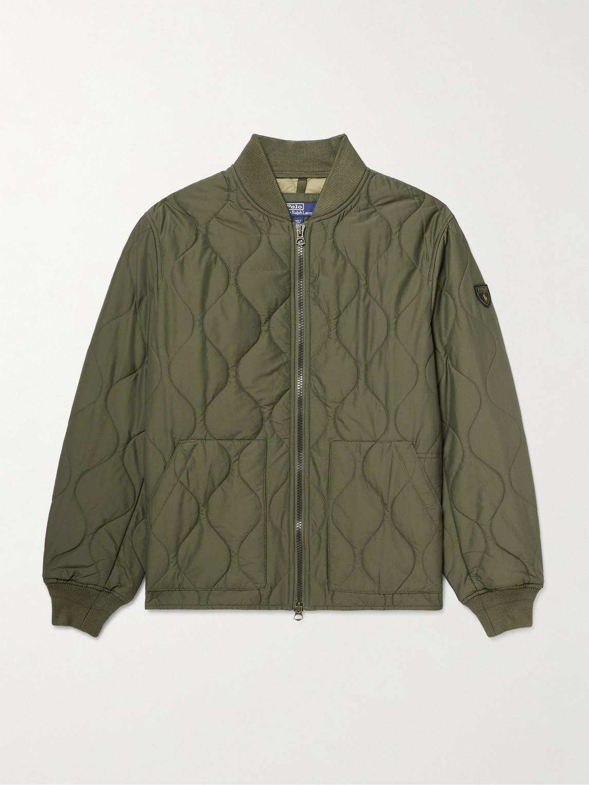 Mens Green Quilted Bomber Jacket Green Quilted Bomber Jacket Gap