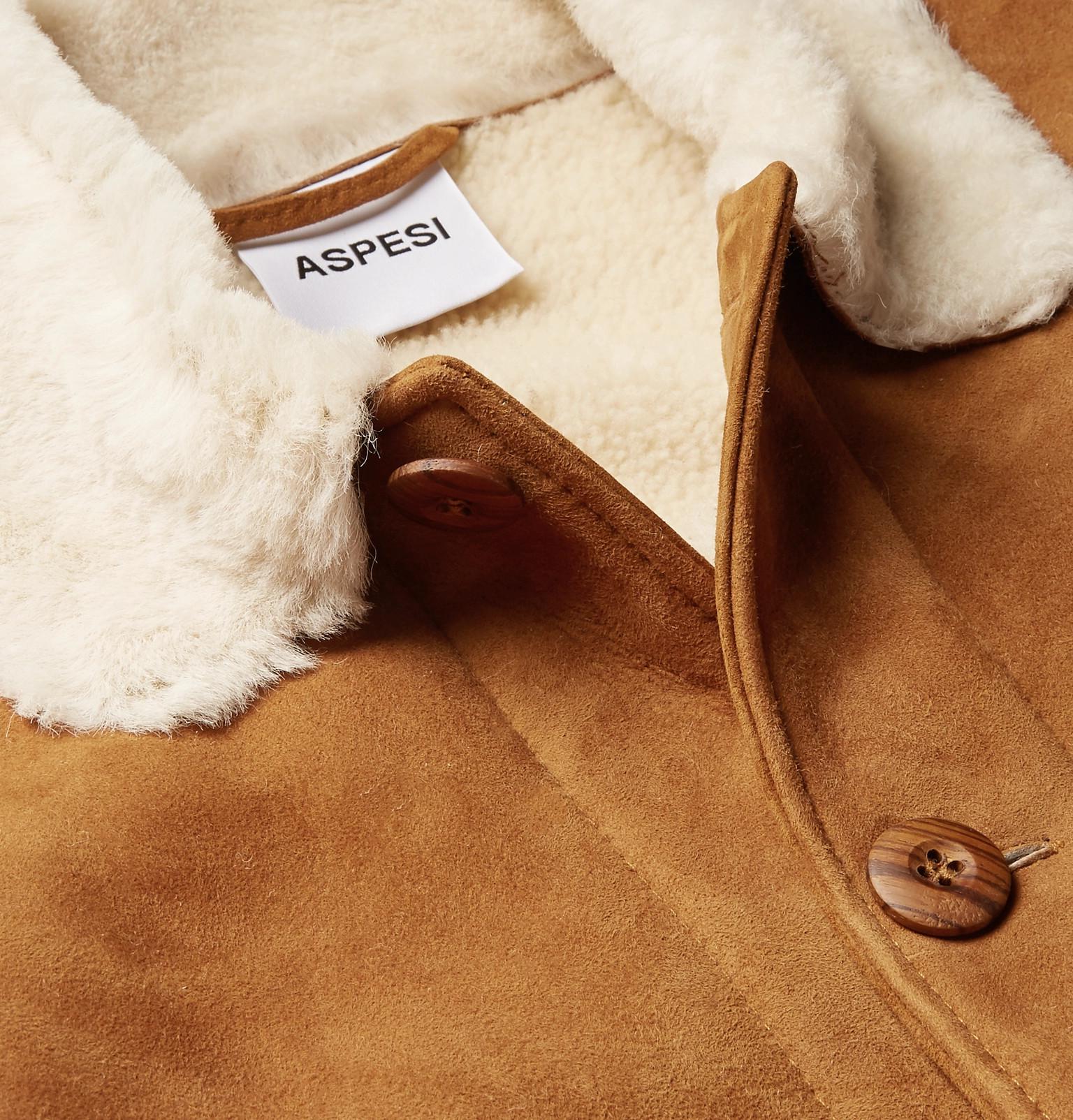 aspesi shearling jacket