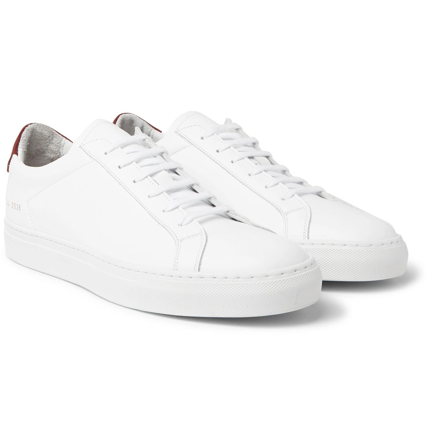 Common Projects Retro Low Leather Sneakers in White for Men - Lyst