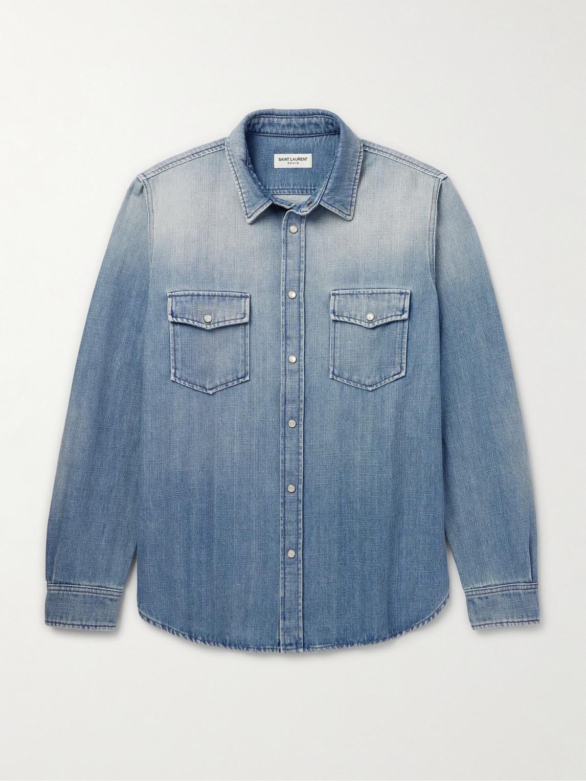Blue saint denim shirt hot sale