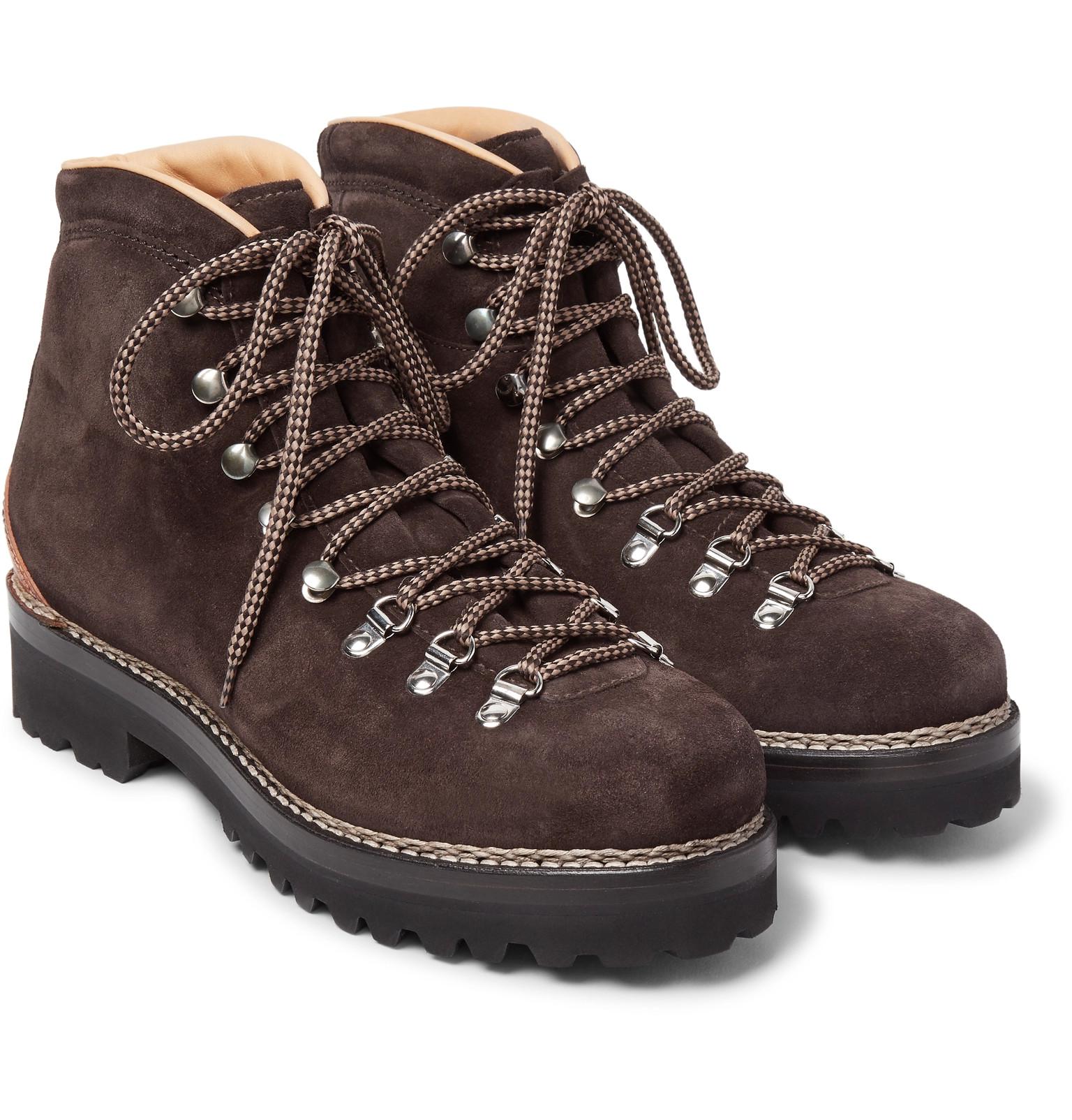 Ralph Lauren Purple Label Findel Ii Leather-panelled Suede Boots in Brown  for Men | Lyst