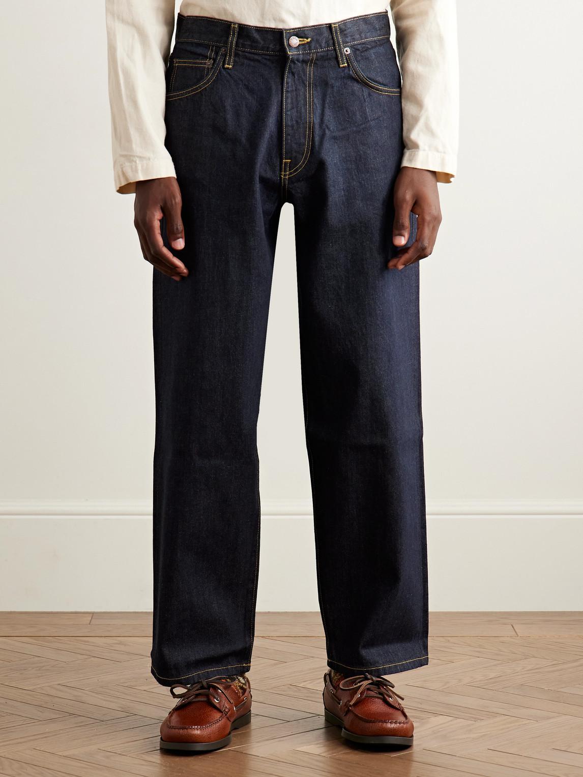 Noah Stovepipe Wide-Leg Selvedge Jeans in Blue for Men | Lyst Canada